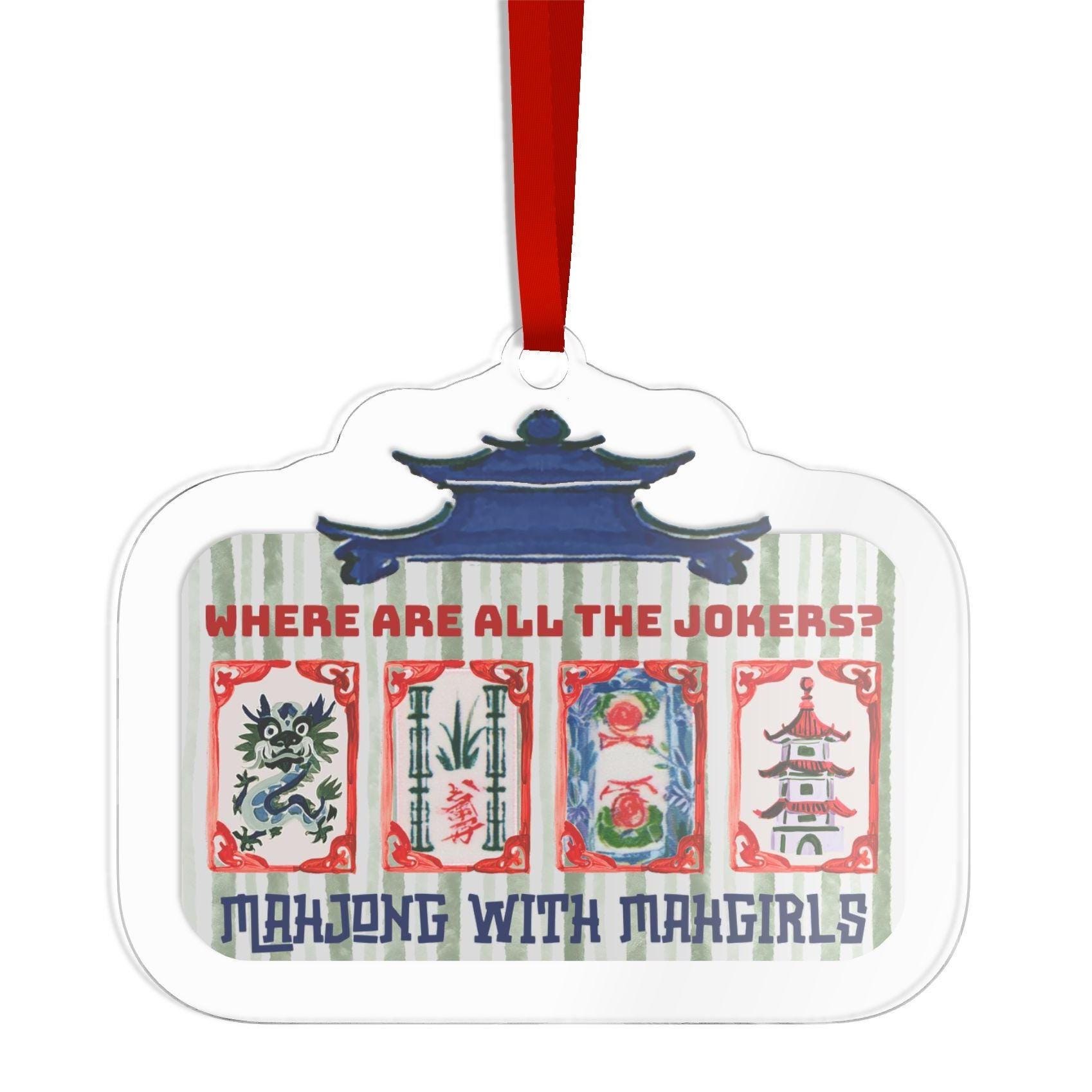 Personalized "Mahjong with Mahgirls" Acrylic Ornament, view 7