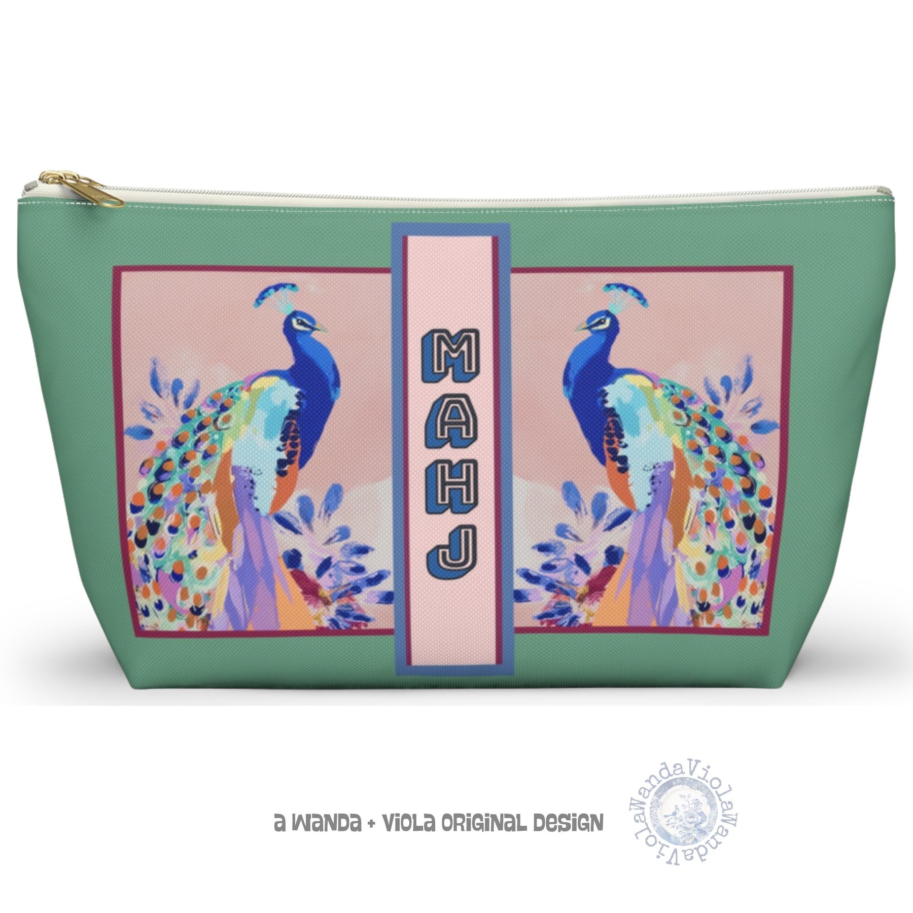 Mahjong Peacocks Tile Bag