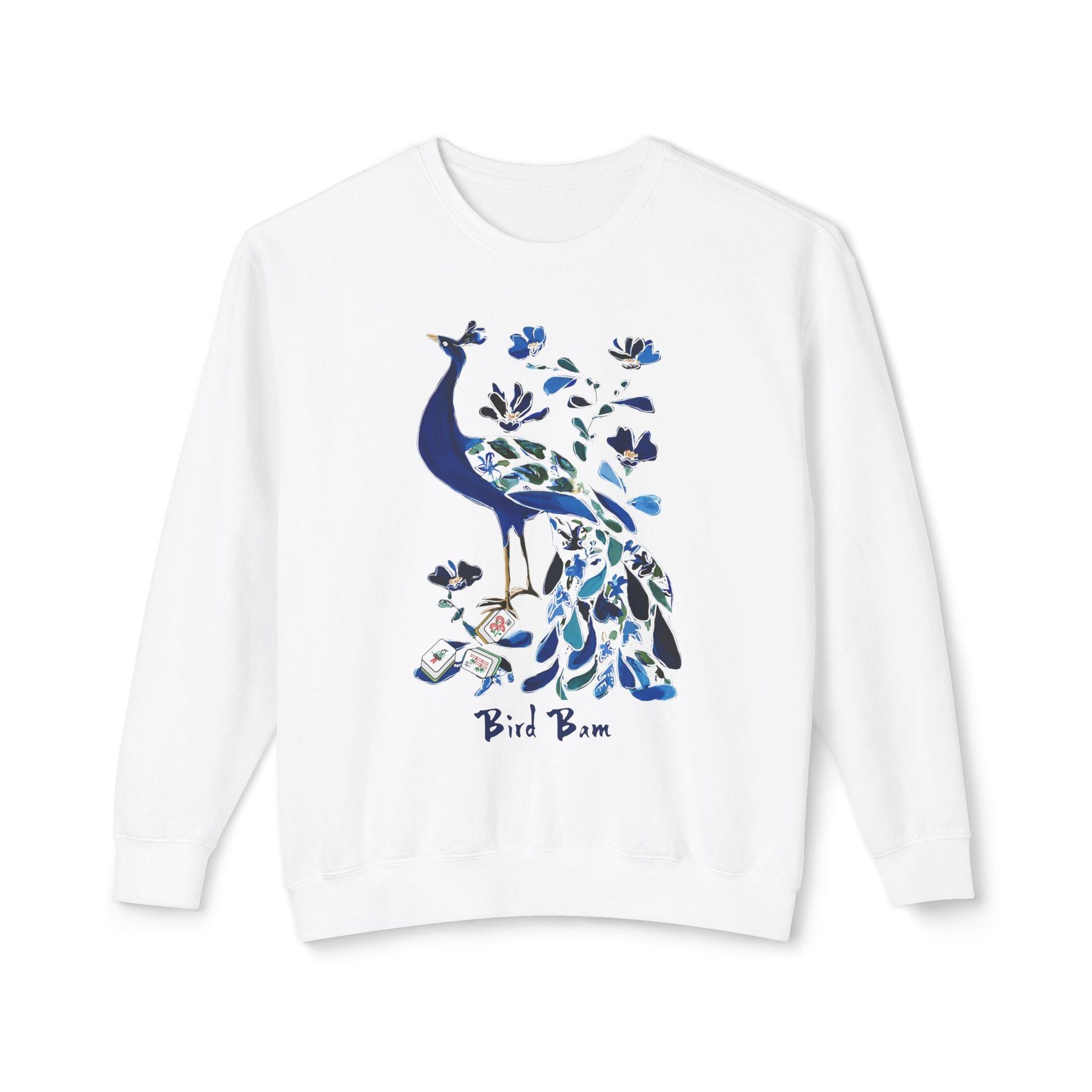 Mahjong Bird Bam Peacock Comfort Colorsโข Sweatshirt, view 2