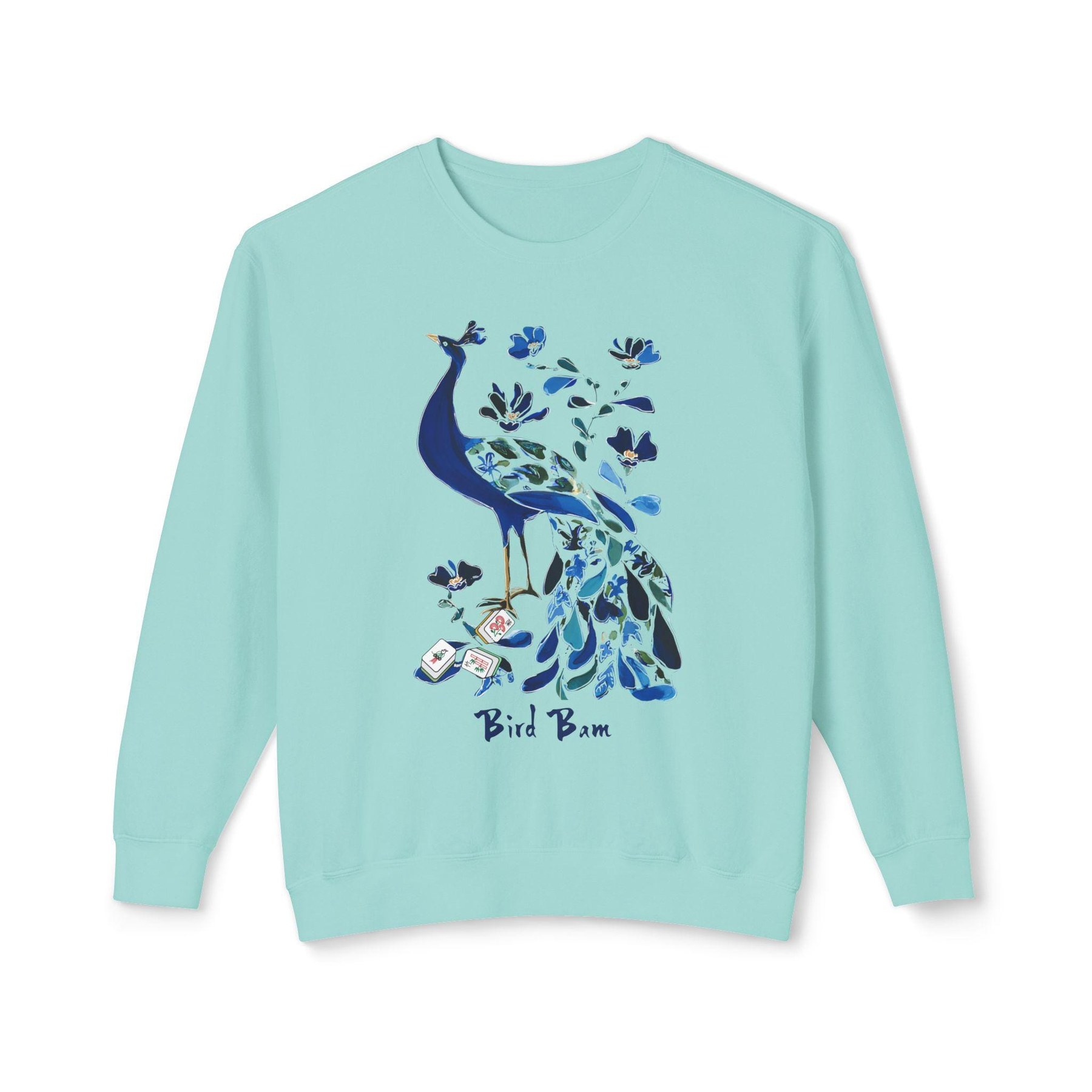 Mahjong Bird Bam Peacock Comfort Colorsโข Sweatshirt, view 4