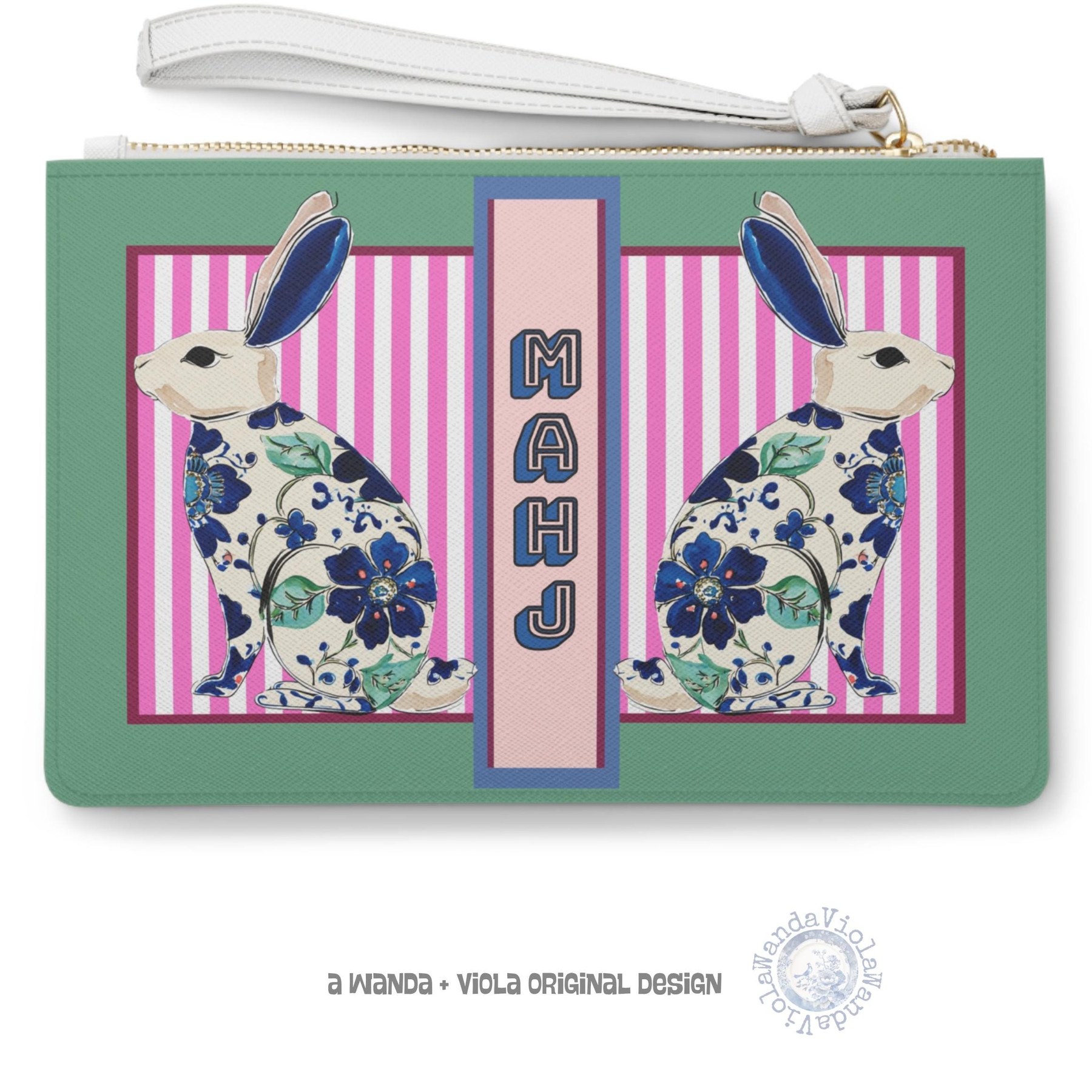 Mahjong Rabbit Card Clutch