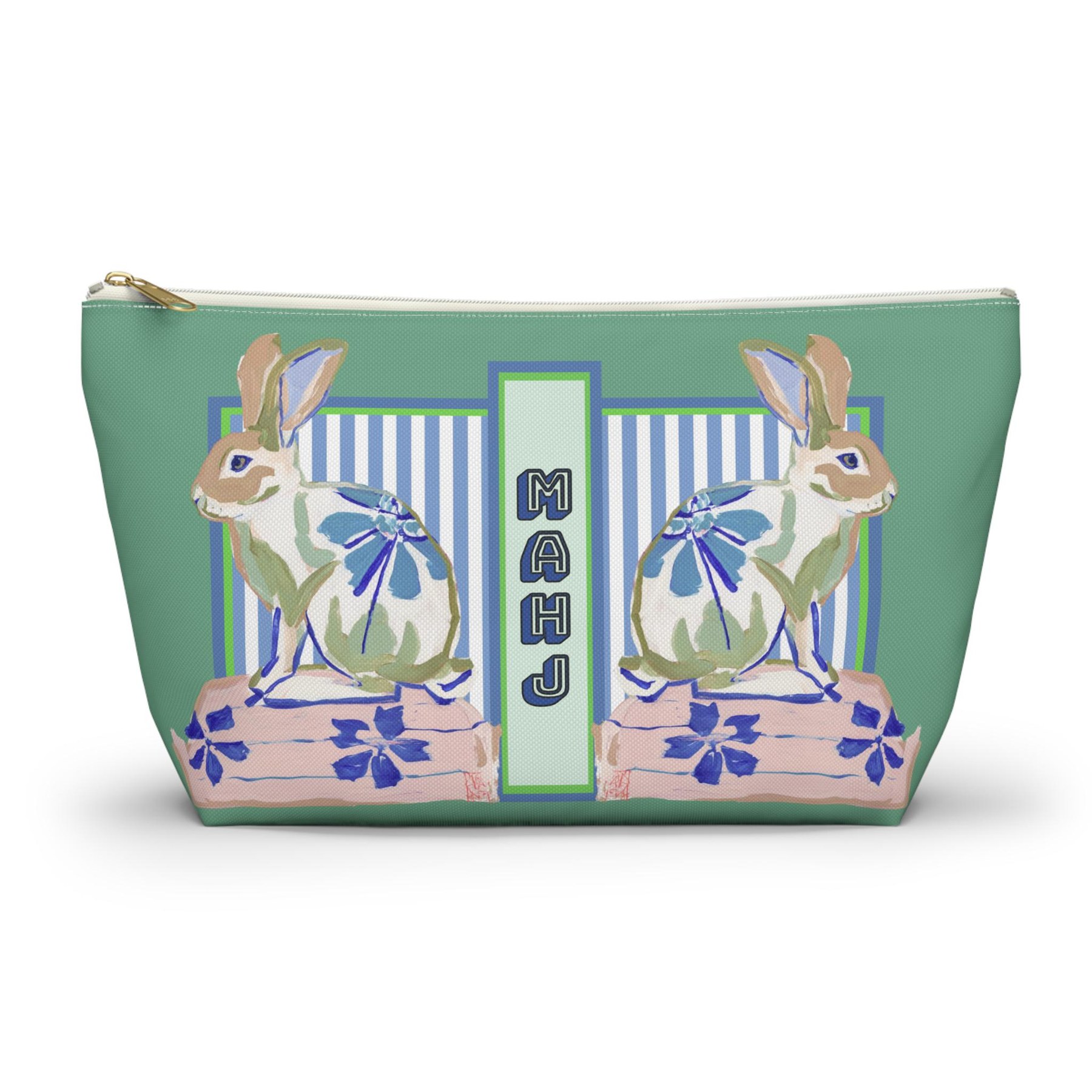 Mahjong Chinoiserie Painted Rabbit Tile Bag, view 3