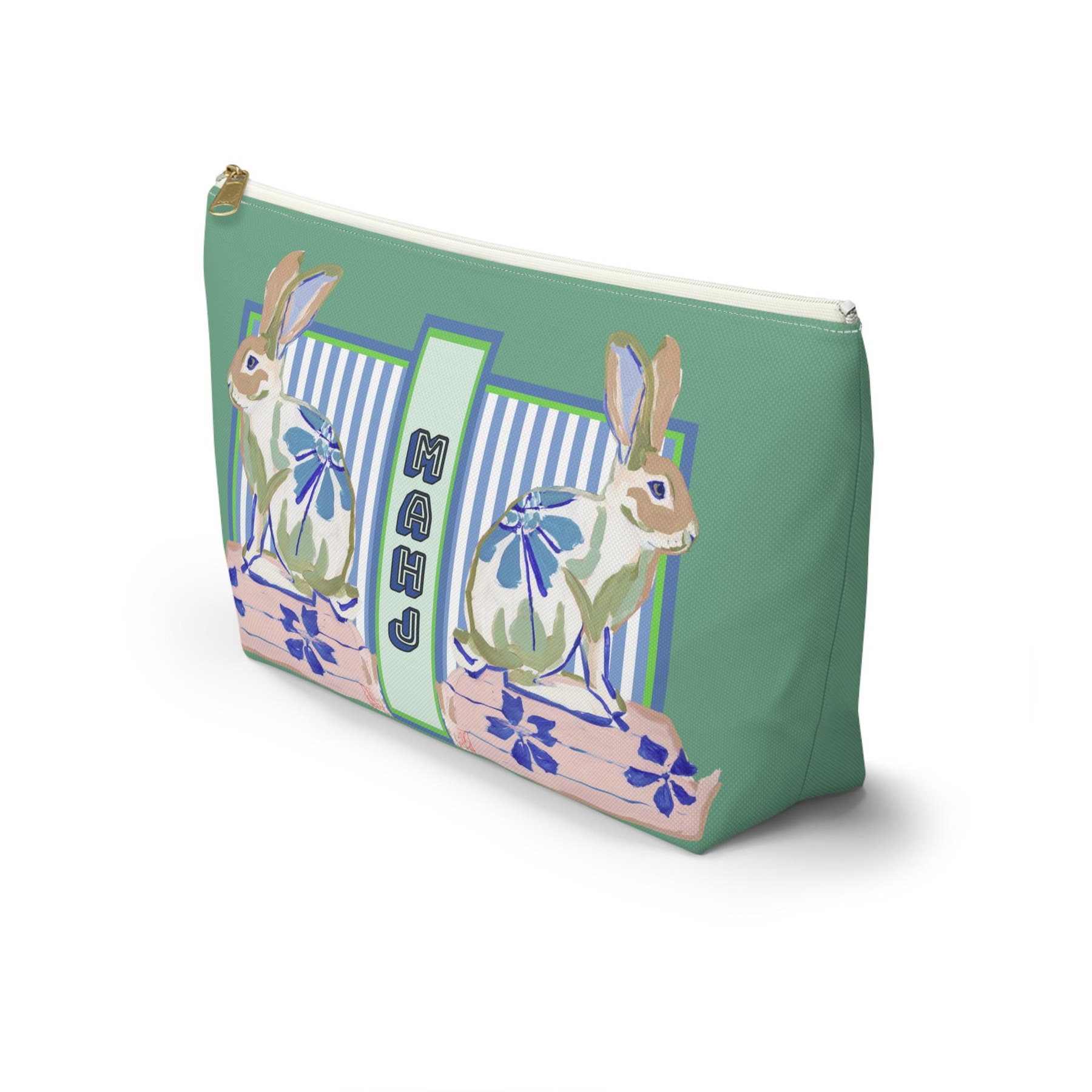 Mahjong Chinoiserie Painted Rabbit Tile Bag, view 4