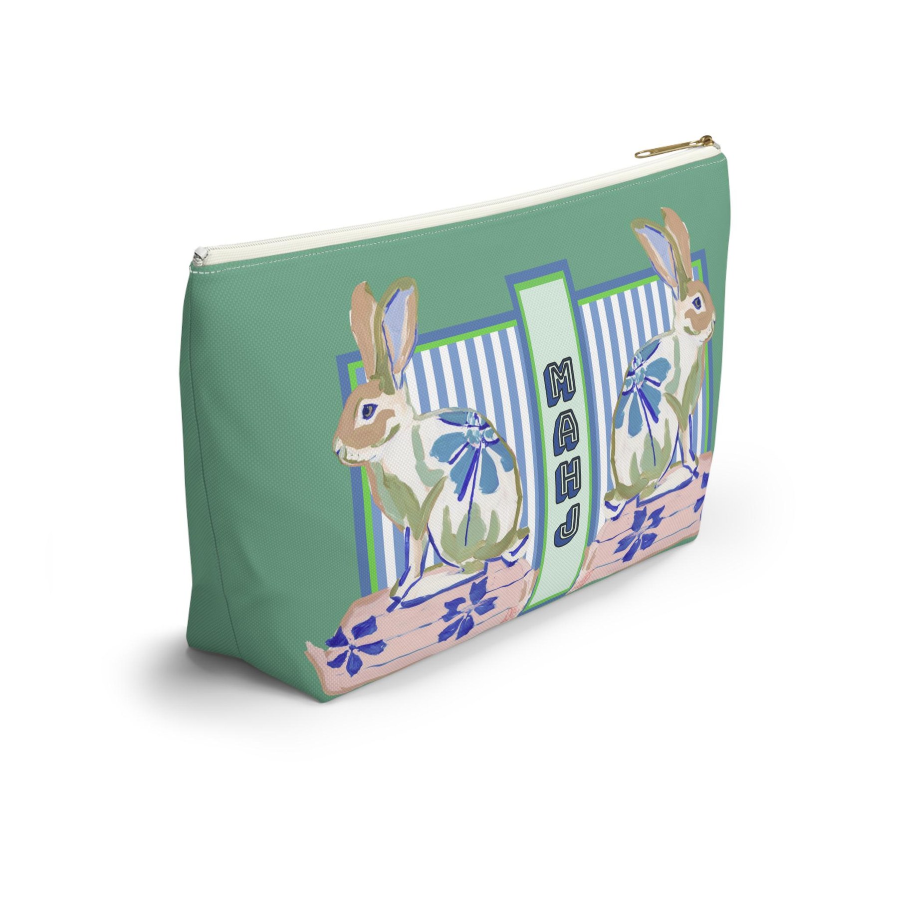 Mahjong Chinoiserie Painted Rabbit Tile Bag, view 5