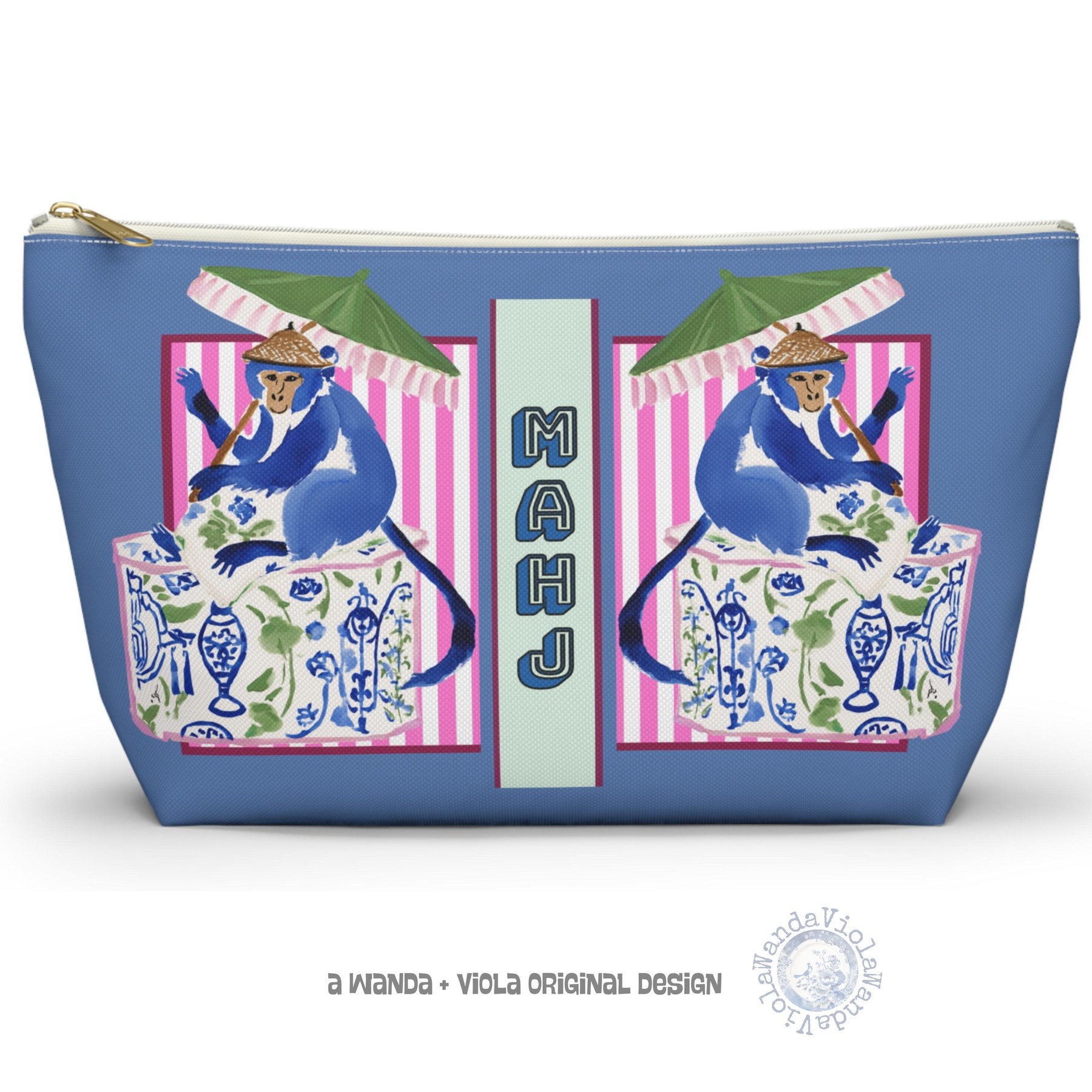 Mahjong Chinoiserie Monkey Tile Bag