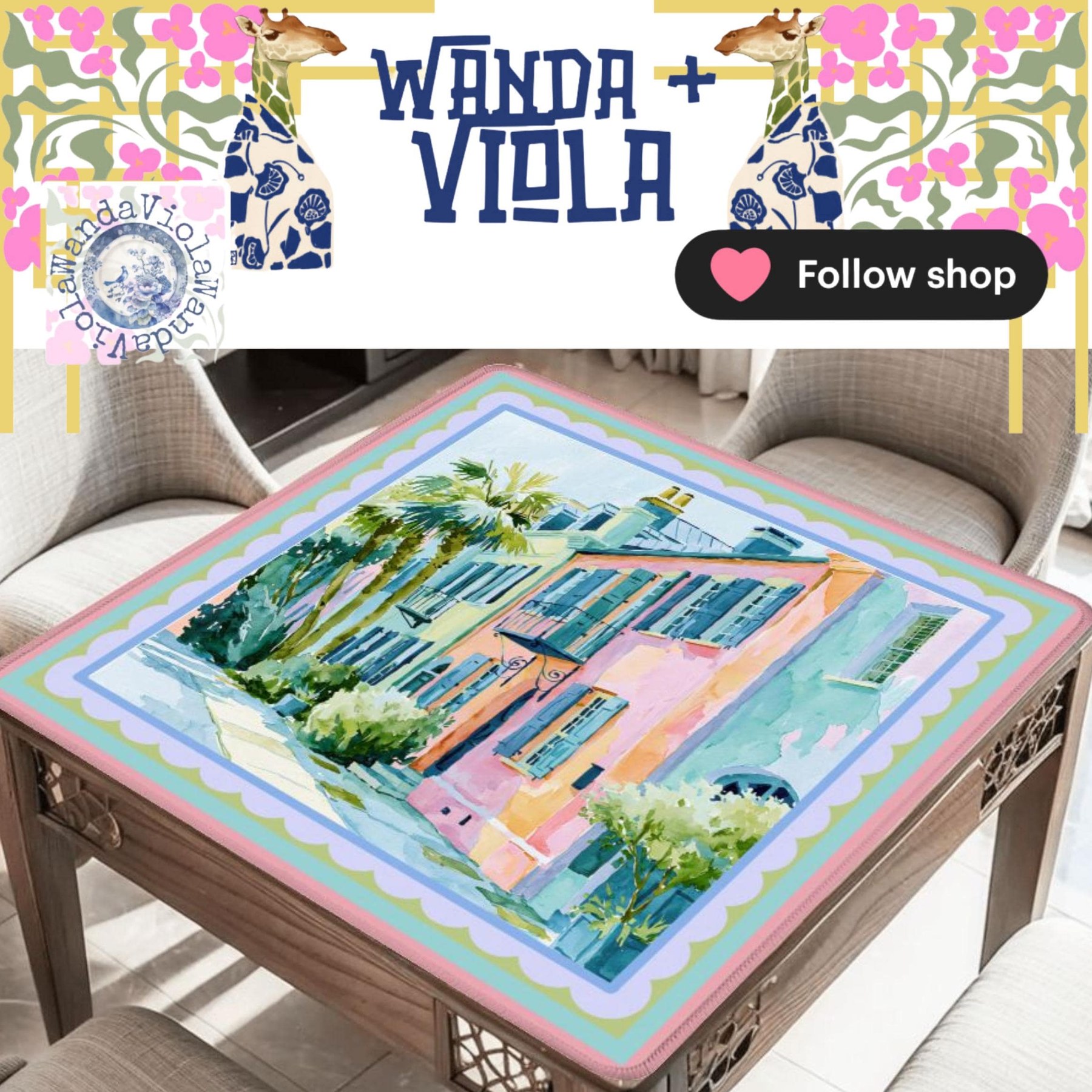 Mahjong Rainbow Row Game Mat, view 4