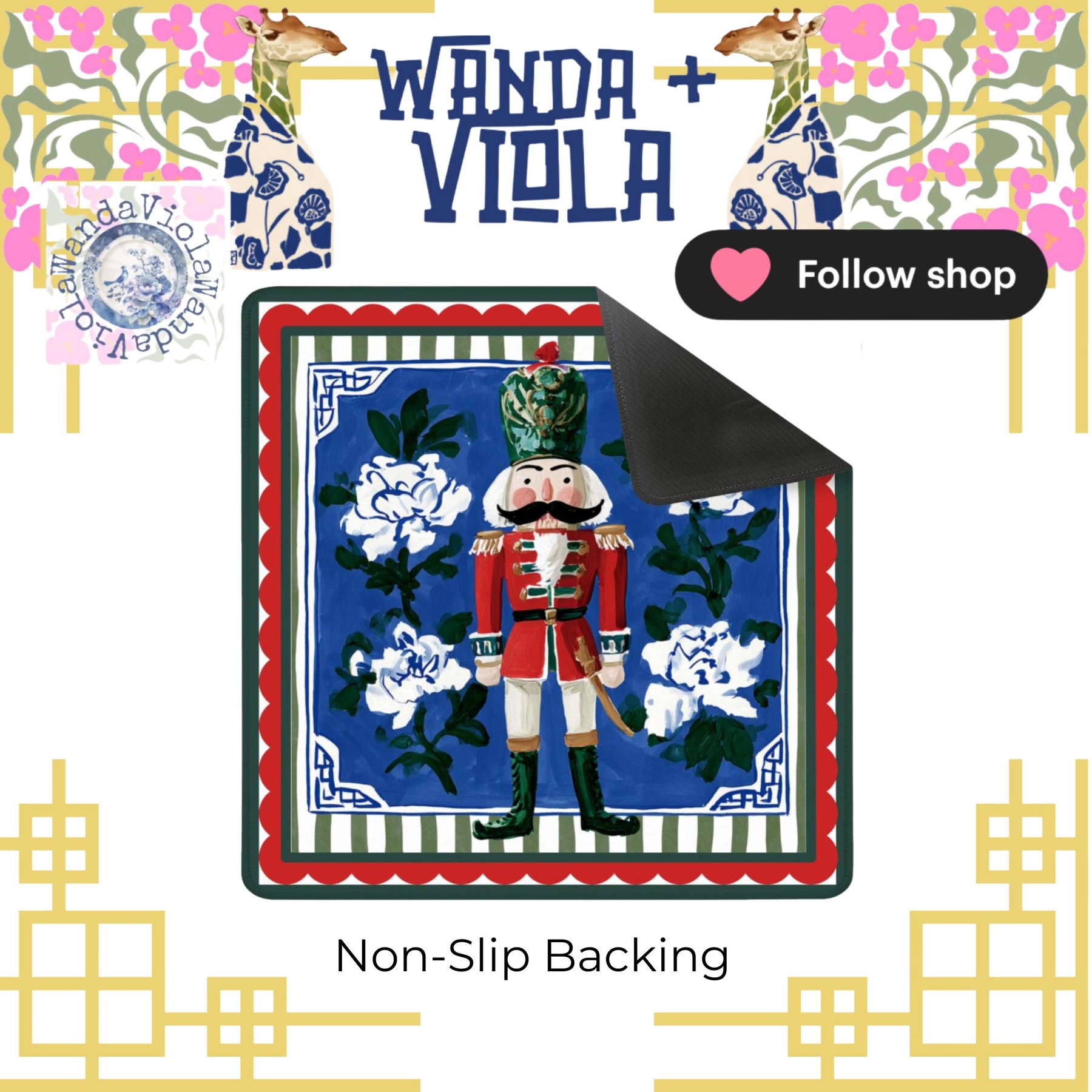 Mahjong Christmas Nutcracker Game Mat, view 3