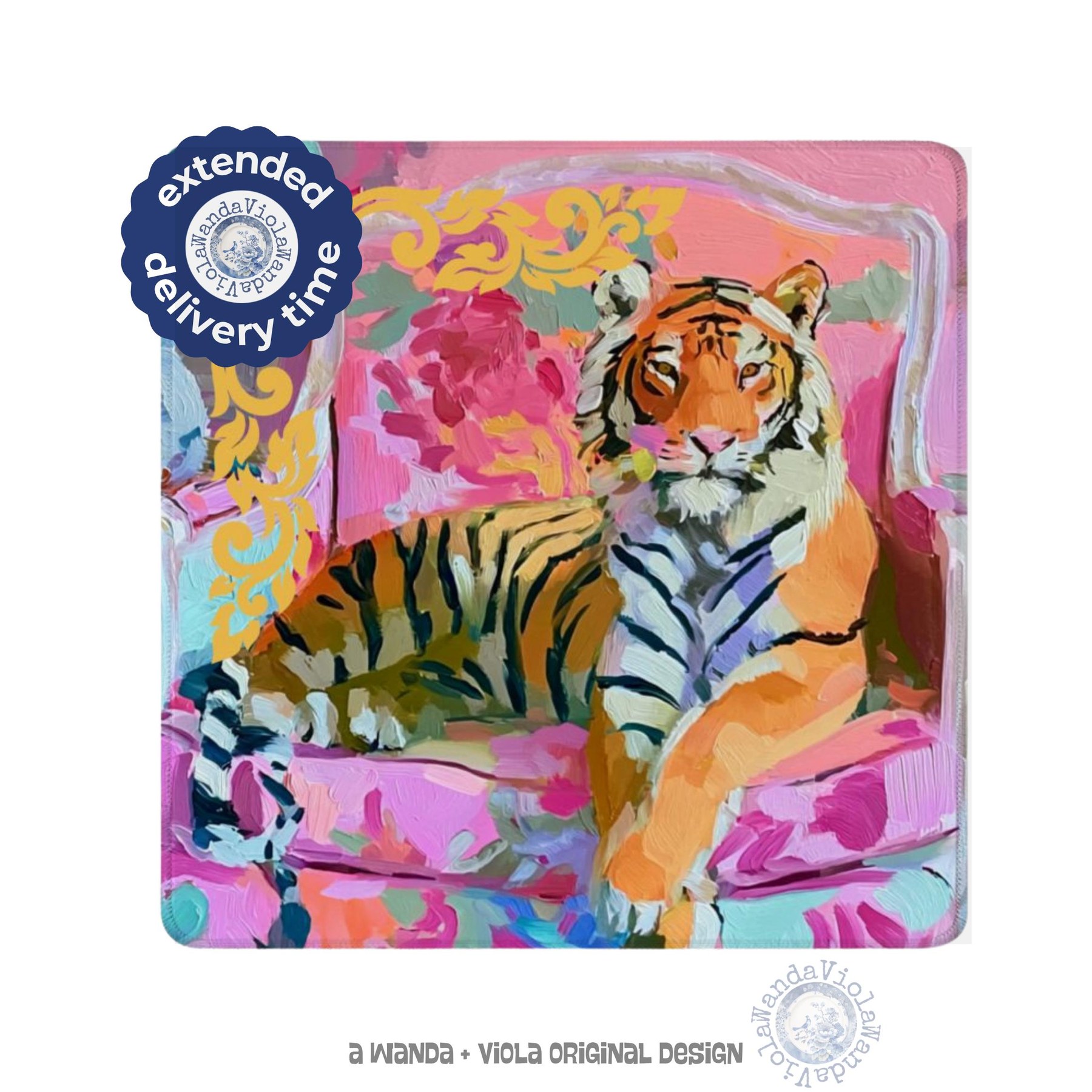Mahjong Chinoiserie Tiger Game Mat