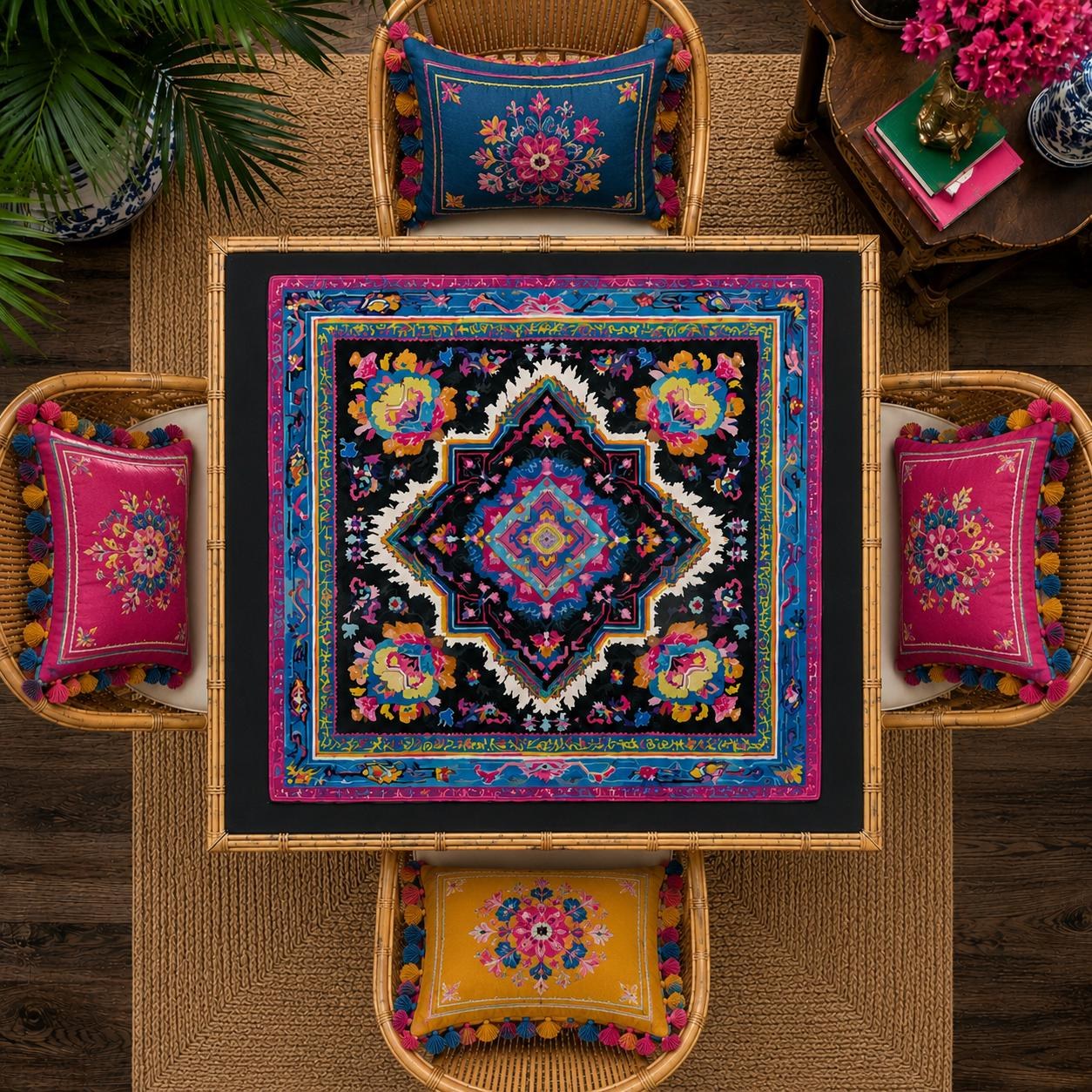 Mahjong Jewel Tone Rug Game Mat, view 2