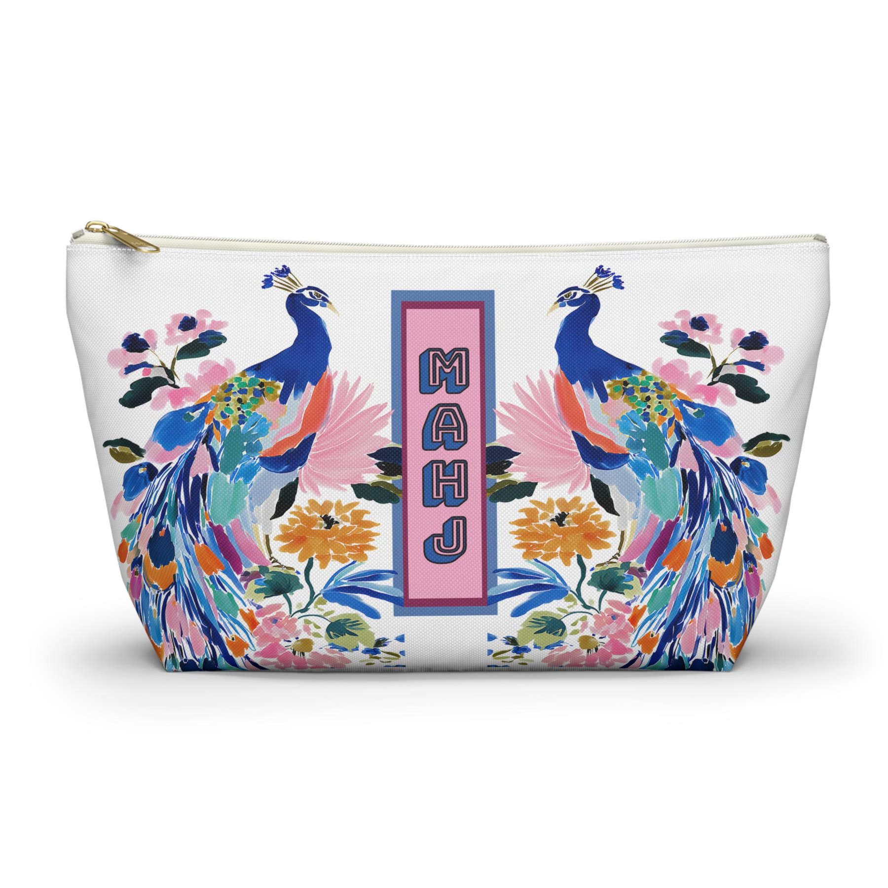 Mahjong Chinoiserie Floral Peacock Tile Bag, view 2