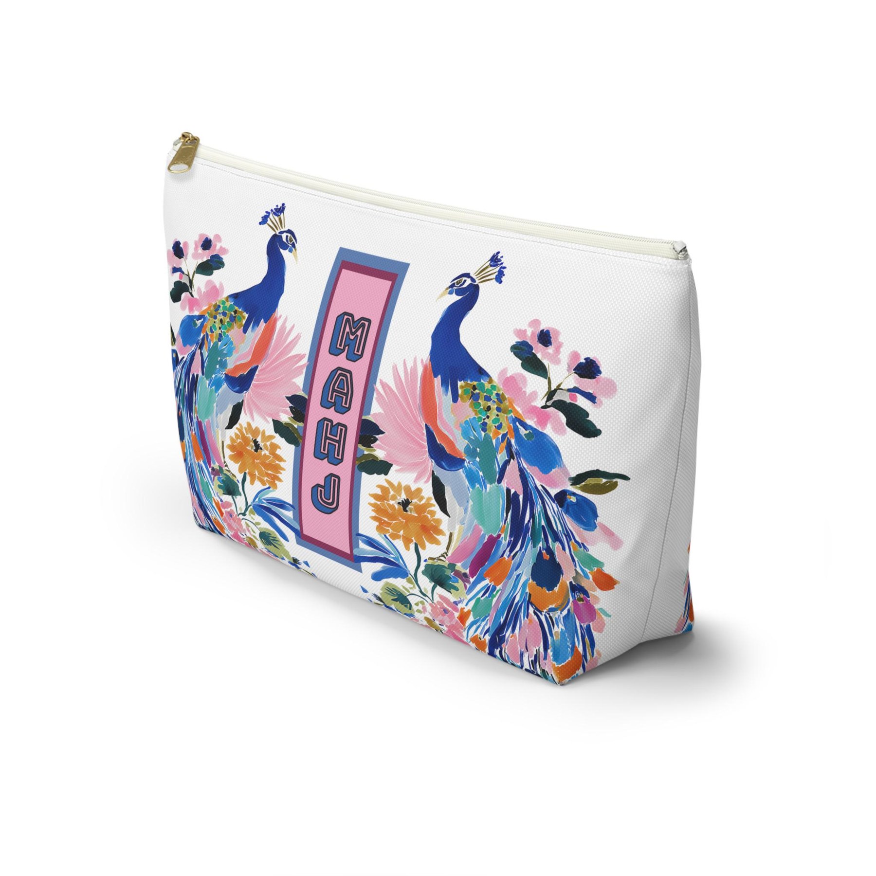 Mahjong Chinoiserie Floral Peacock Tile Bag, view 4