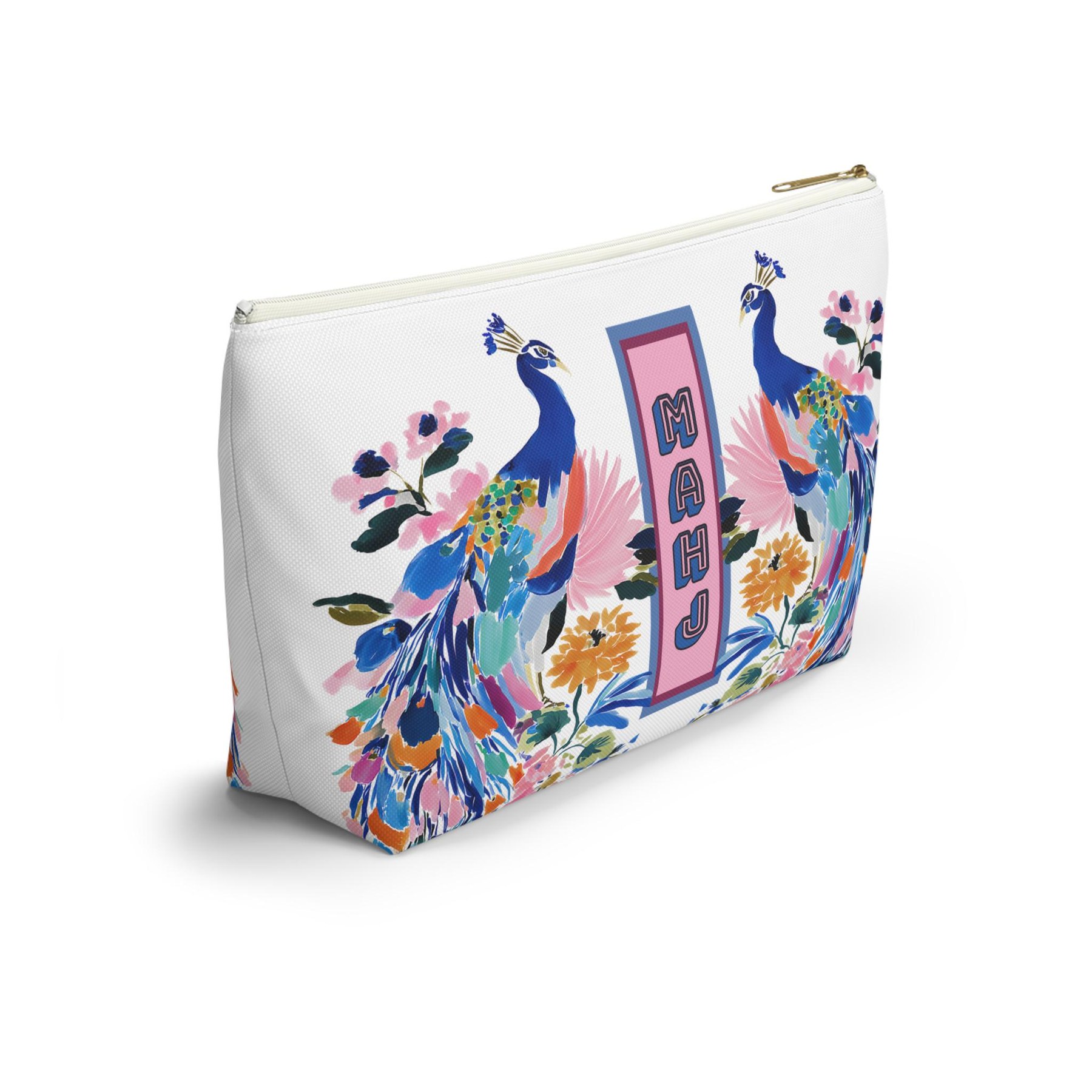 Mahjong Chinoiserie Floral Peacock Tile Bag, view 5