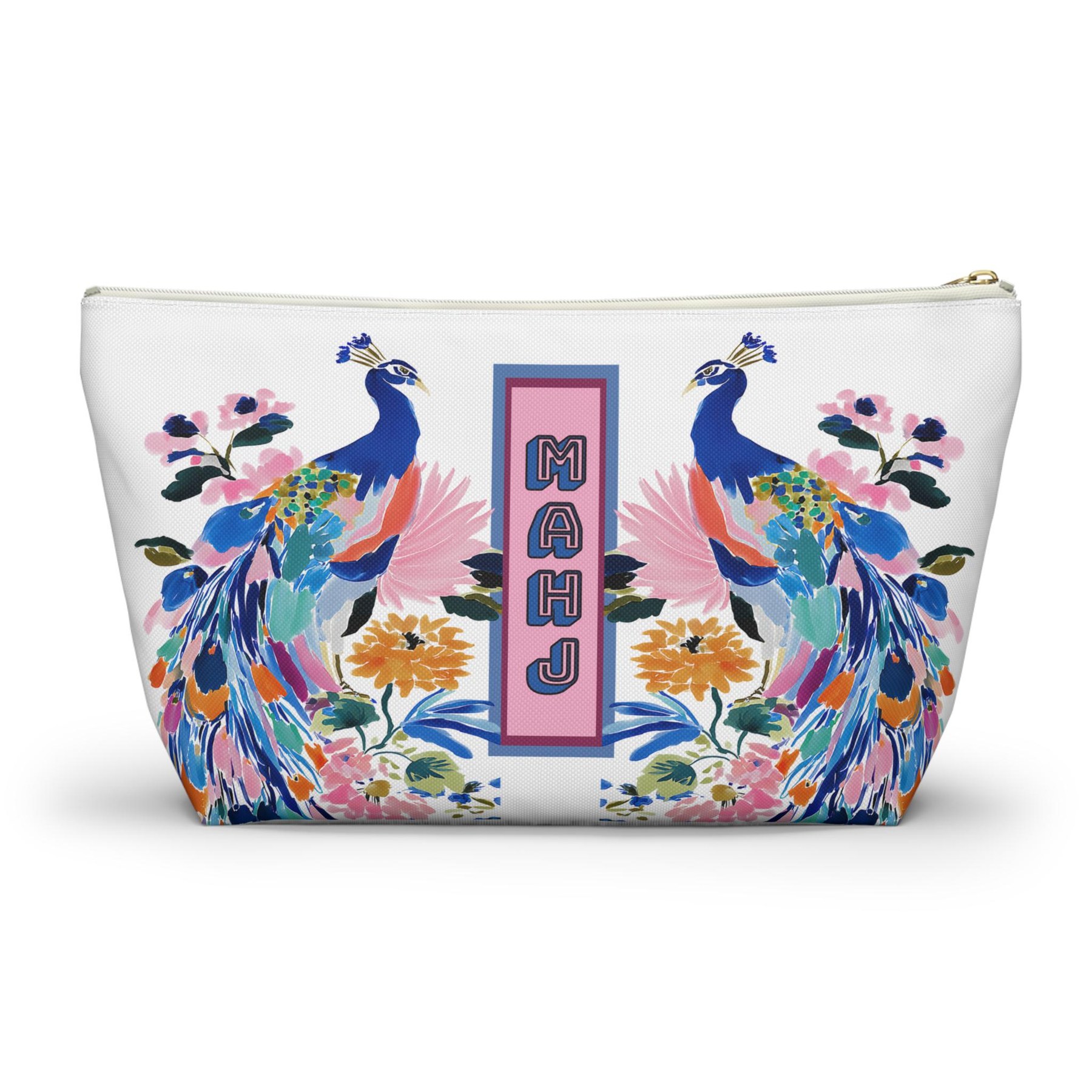 Mahjong Chinoiserie Floral Peacock Tile Bag, view 10