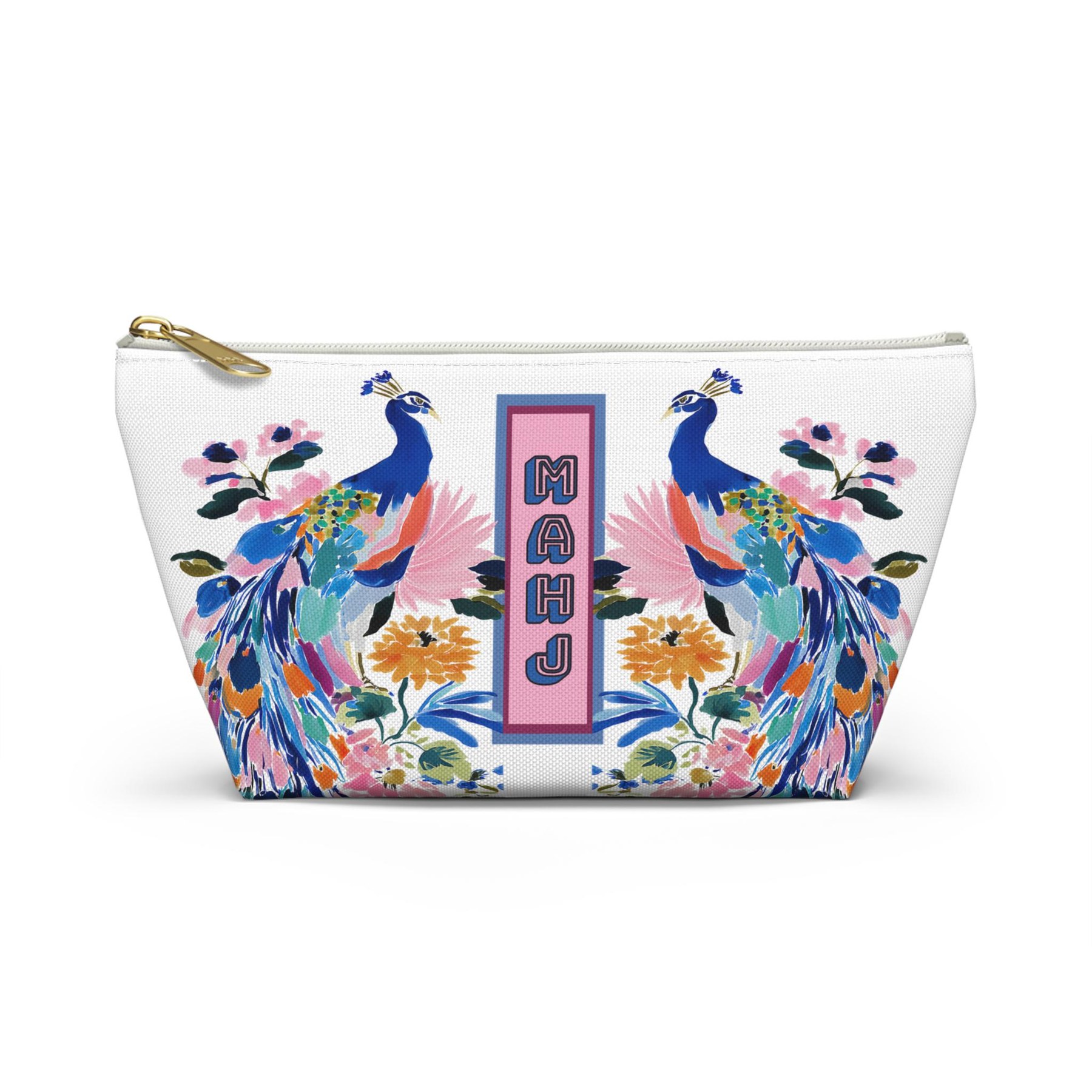 Mahjong Chinoiserie Floral Peacock Tile Bag, view 12