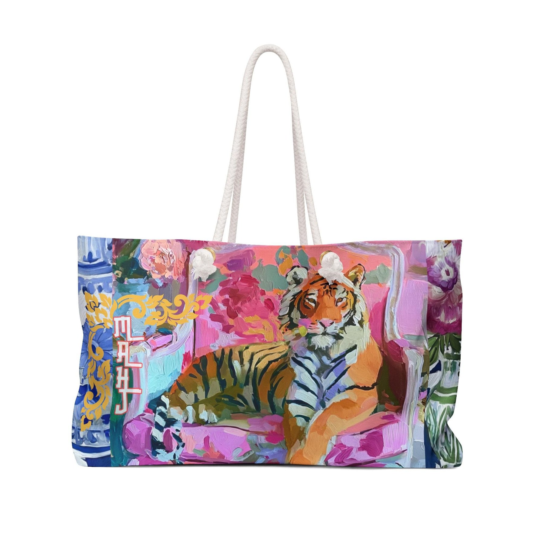 Mahjong Tiger Tote Bag