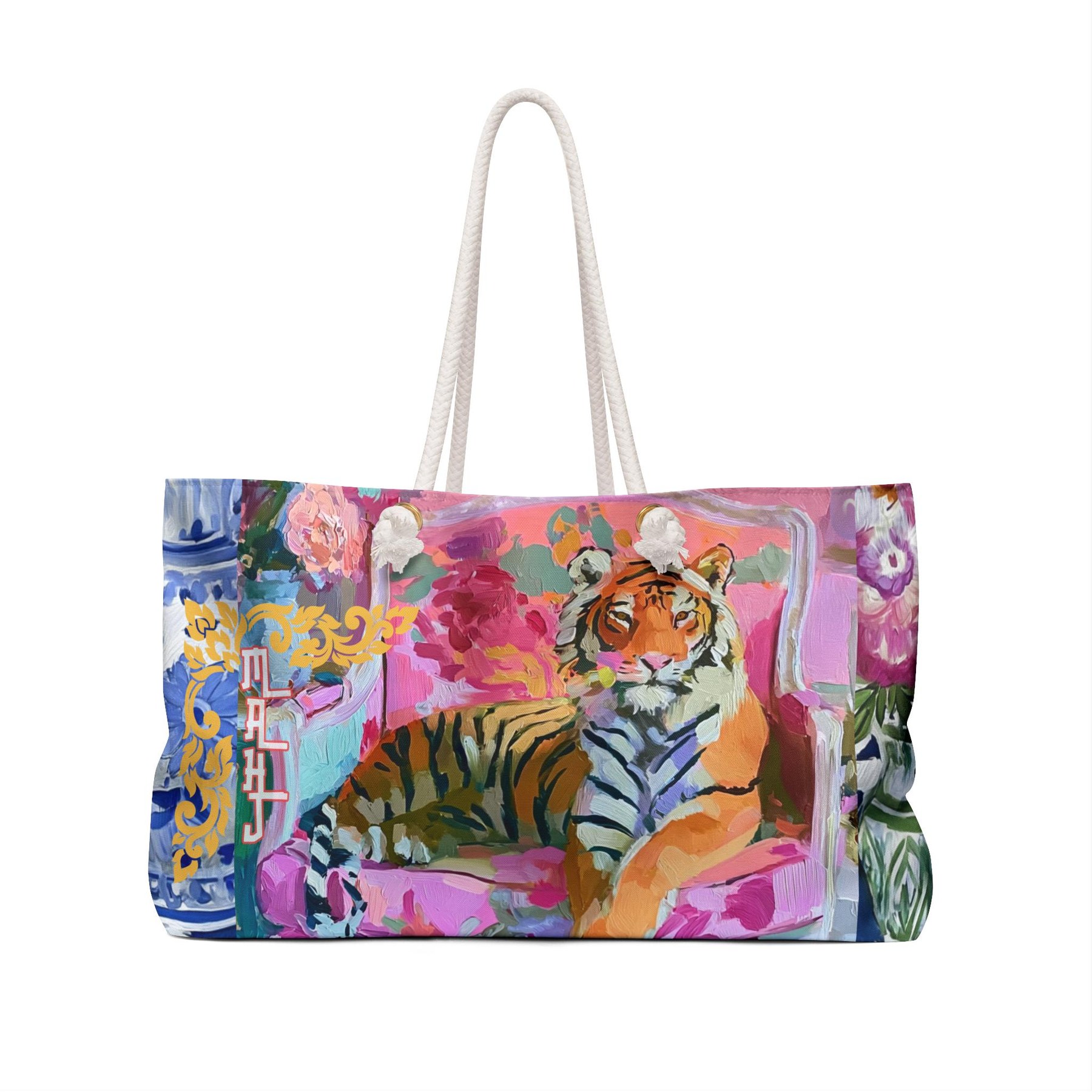 Mahjong Tiger Tote Bag, view 4