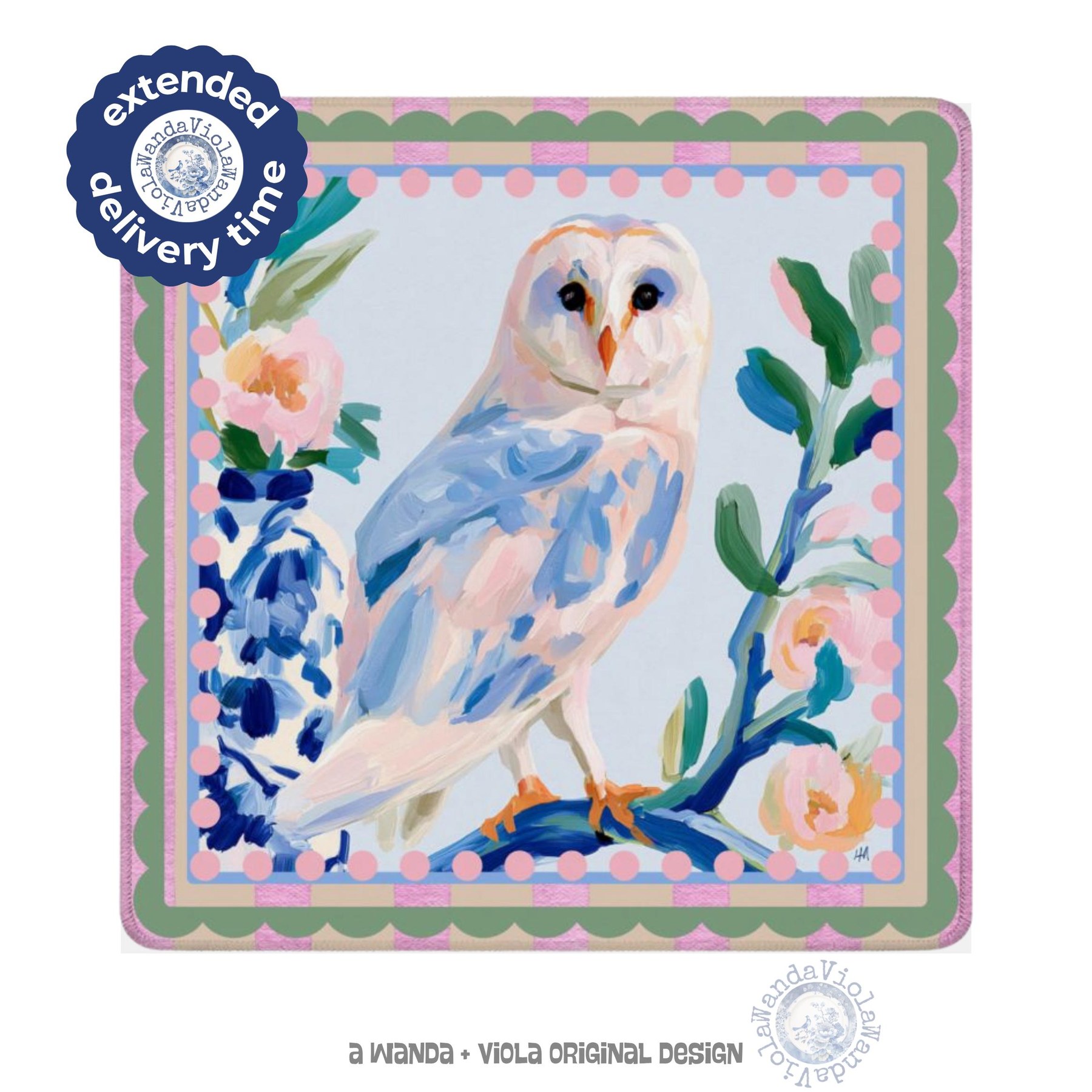 Mahjong Barn Owl Game Mat