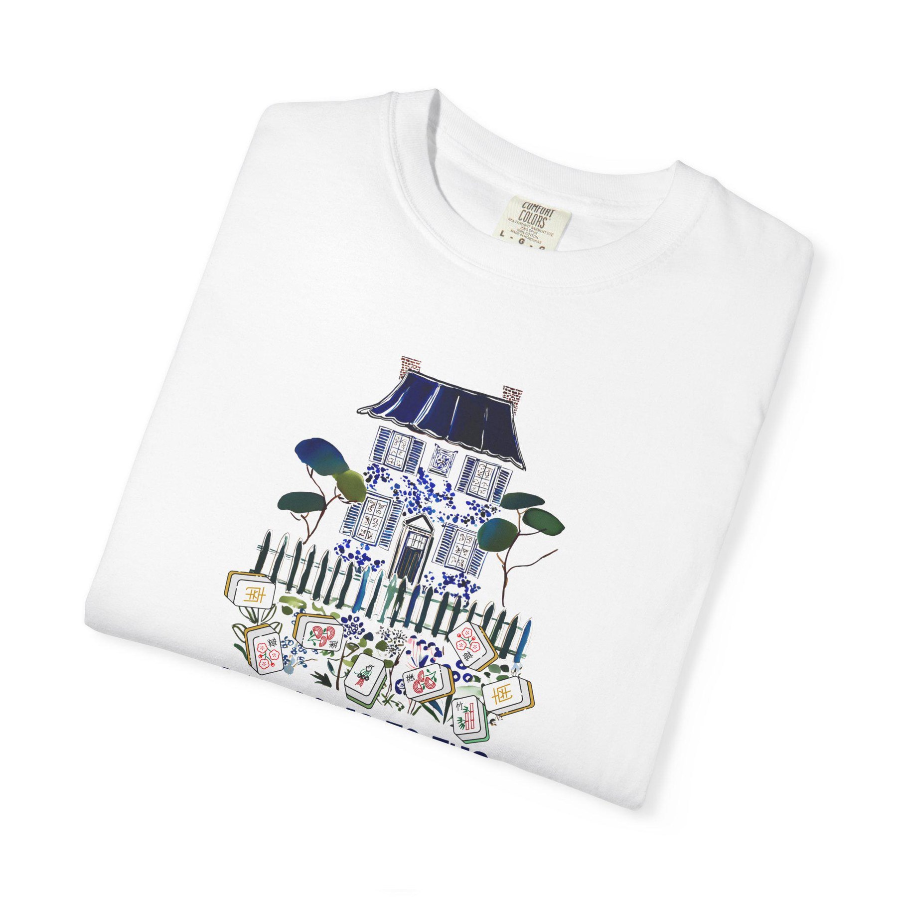 Mahjong "Welcome to the Crack House" Chinoiserie Comfort Colorsโข T-Shirt, view 4