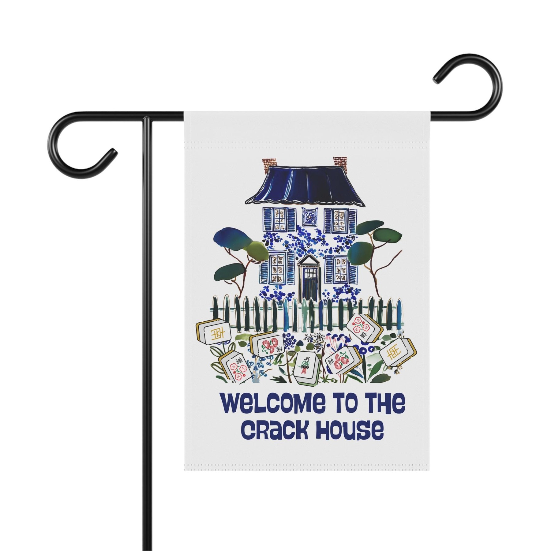 Mahjong Garden Flag "Welcome to the Crack House", view 2