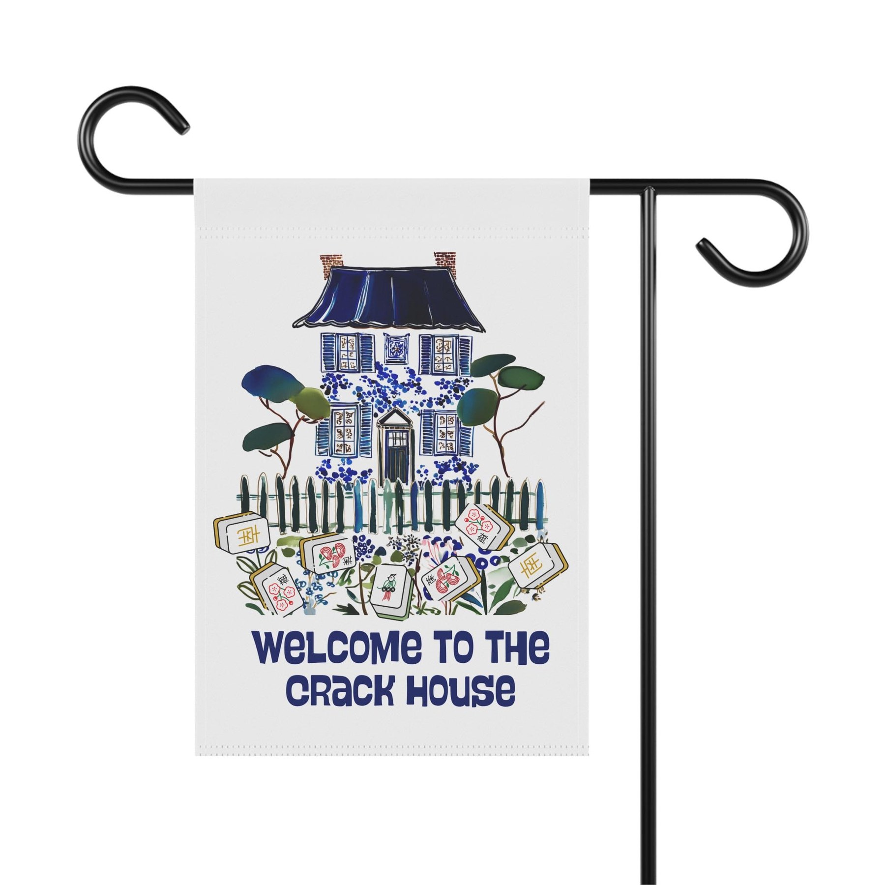 Mahjong Garden Flag "Welcome to the Crack House", view 3