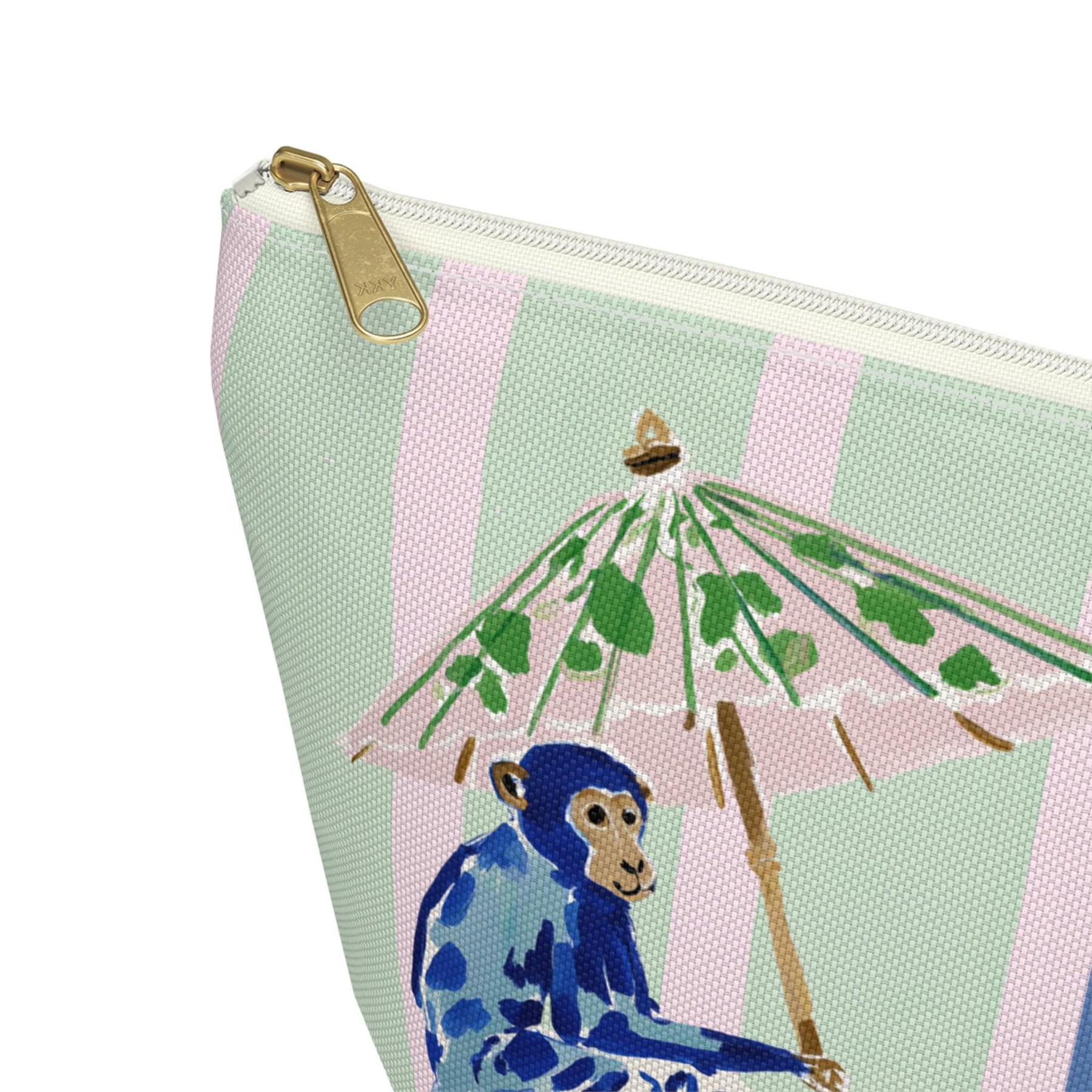 Mahjong Chinoiserie Blue Monkey Tile Bag, view 4