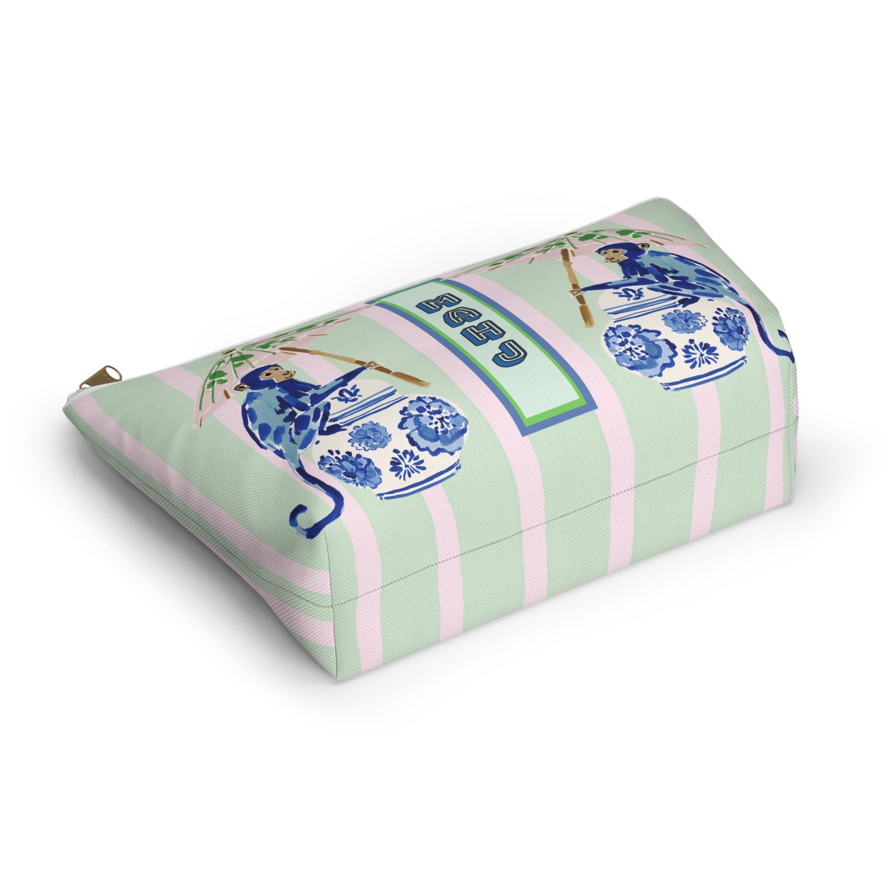 Mahjong Chinoiserie Blue Monkey Tile Bag, view 5
