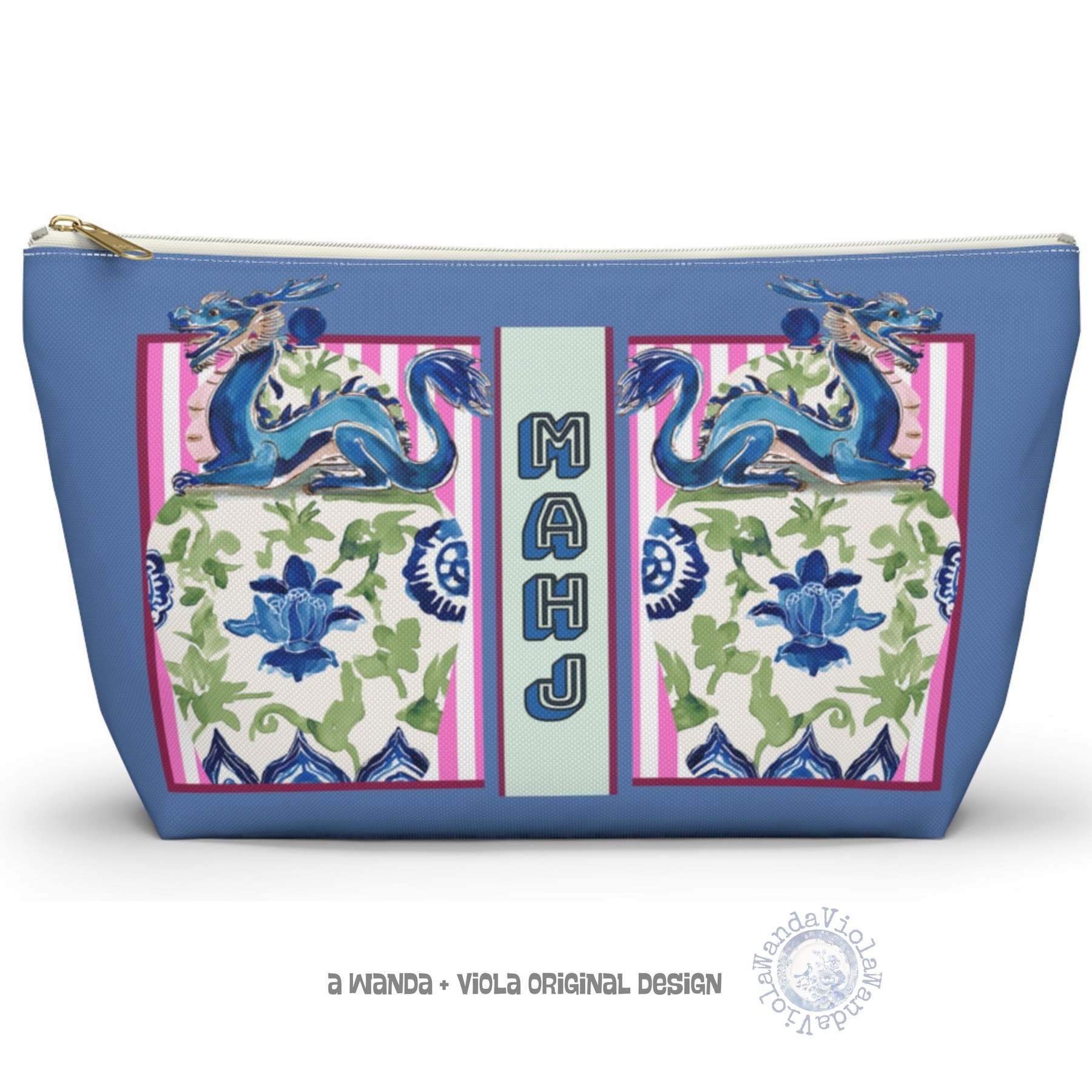Mahjong Chinoiserie Ginger Jar Dragon Tile Bag