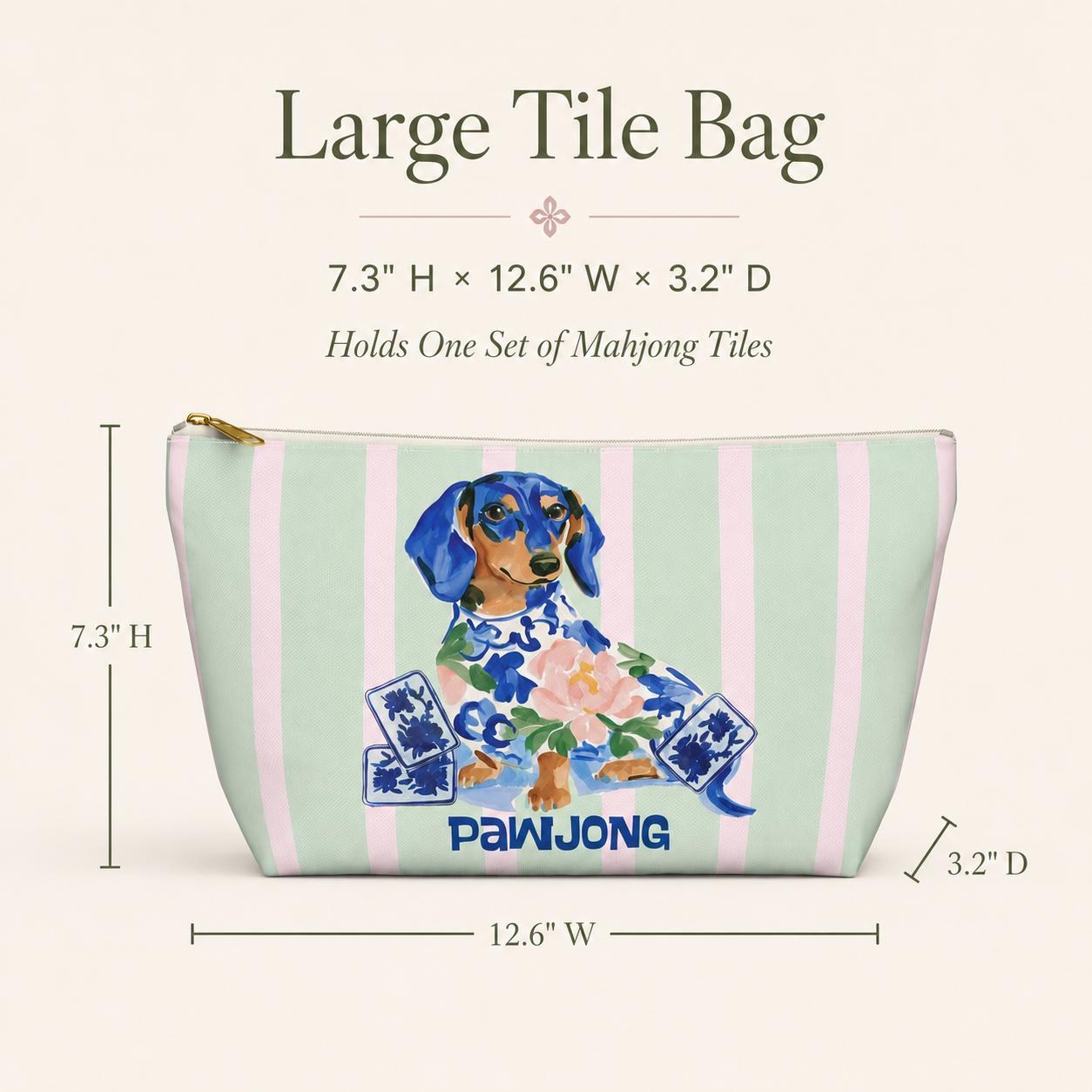Mahjong Dachshund "Pawjong" Tile Bag, view 8
