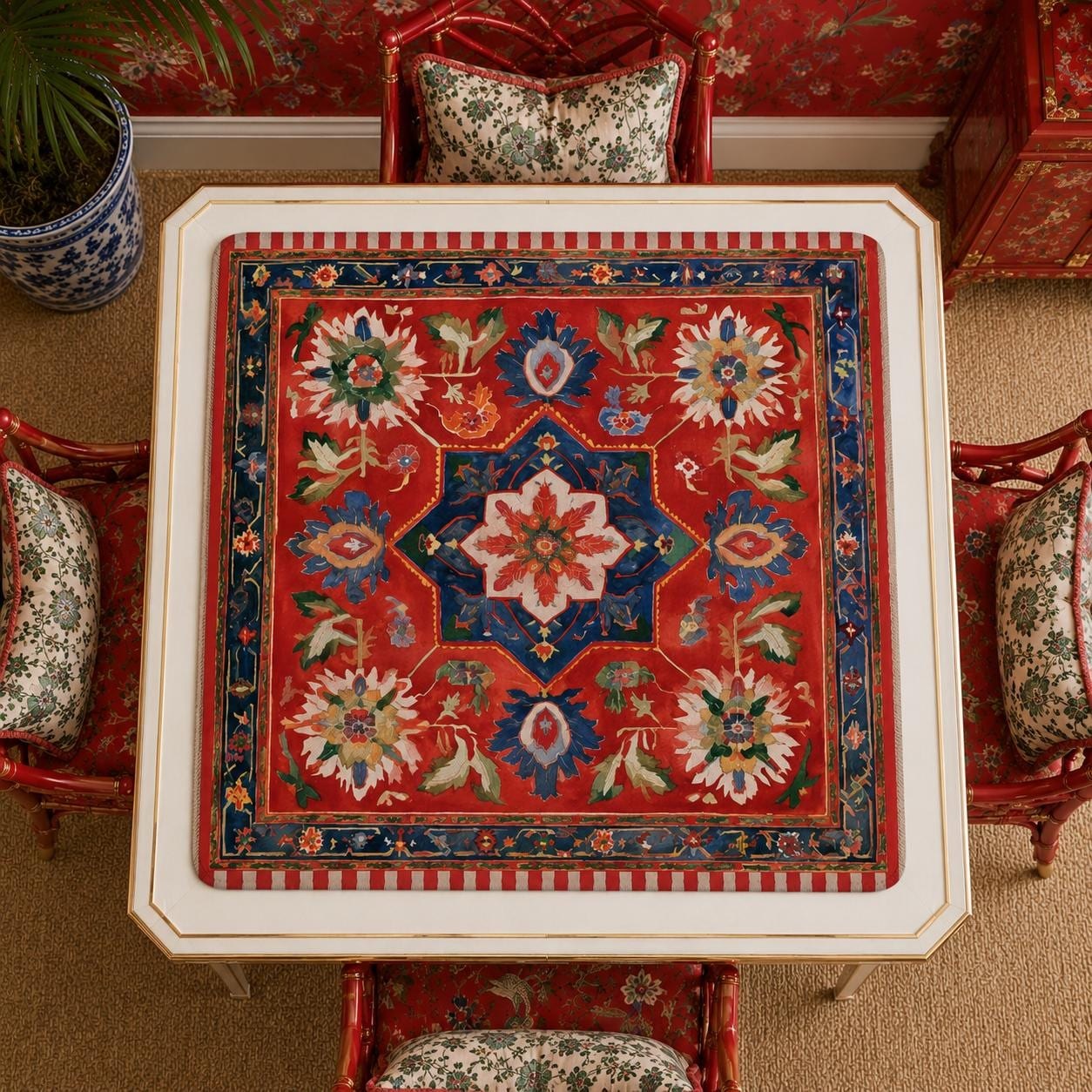 Mahjong Jeweltone Rug Game Mat, view 2
