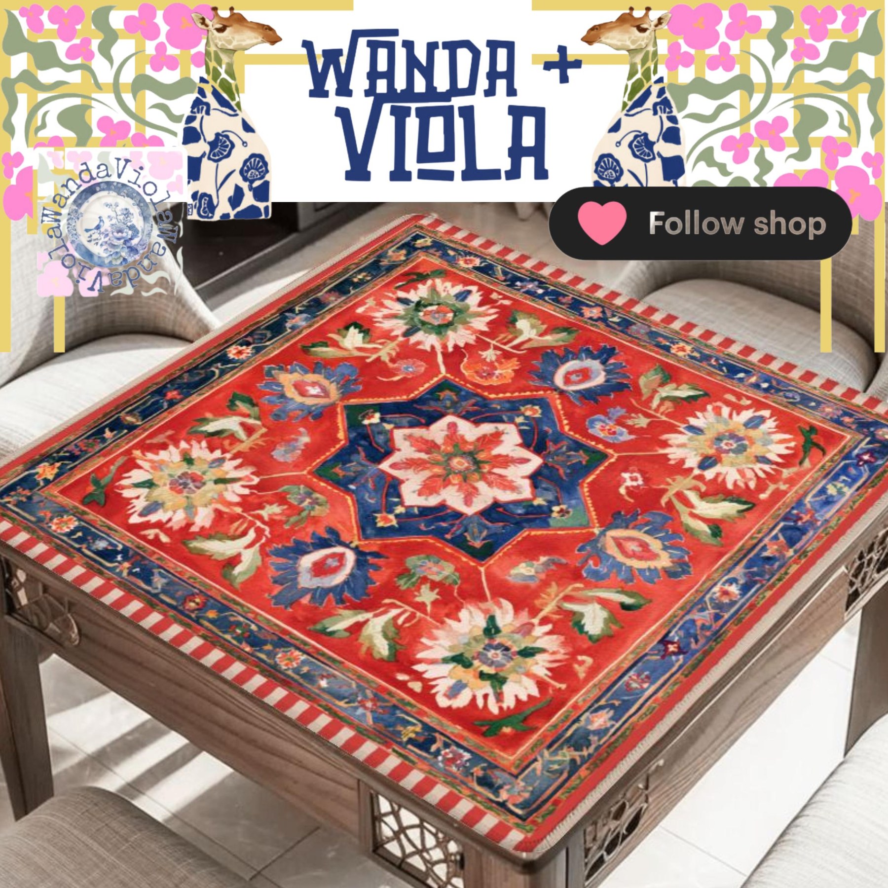Mahjong Jeweltone Rug Game Mat, view 4