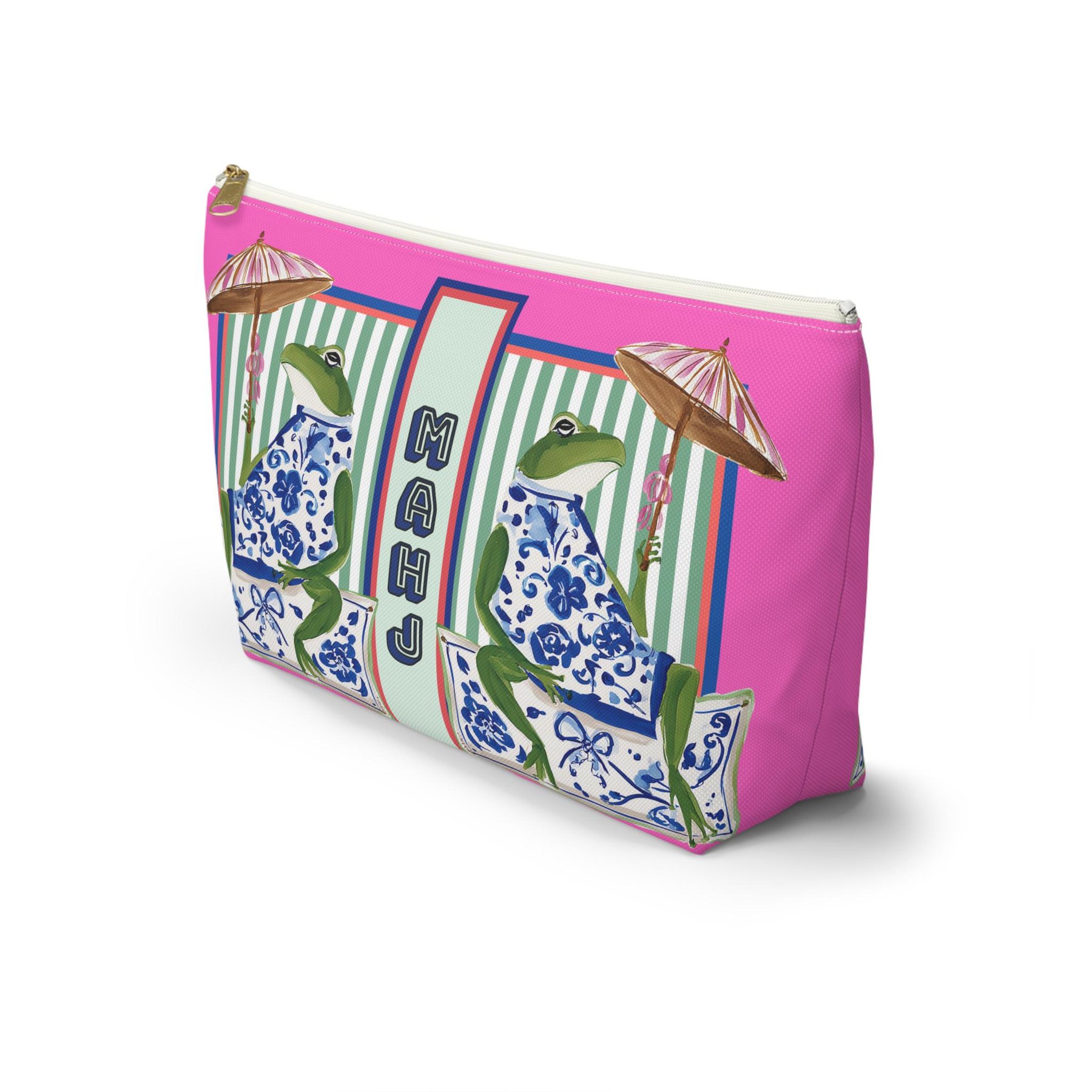 Mahjong Tile Bag with Chinoiserie Frog, view 4
