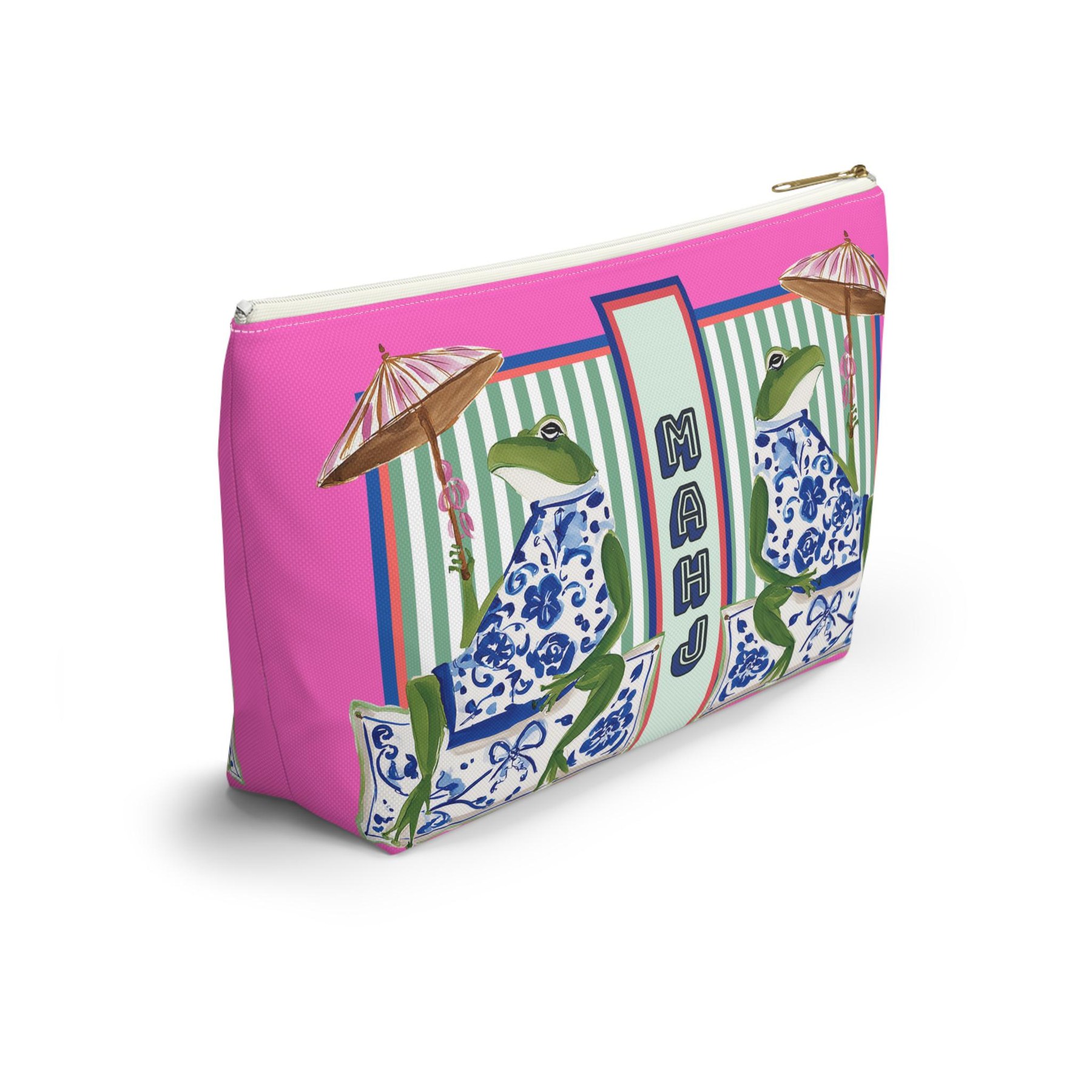 Mahjong Tile Bag with Chinoiserie Frog, view 5