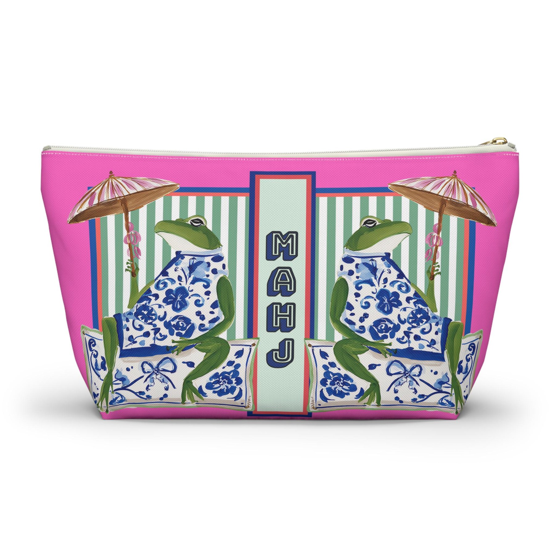 Mahjong Tile Bag with Chinoiserie Frog, view 10
