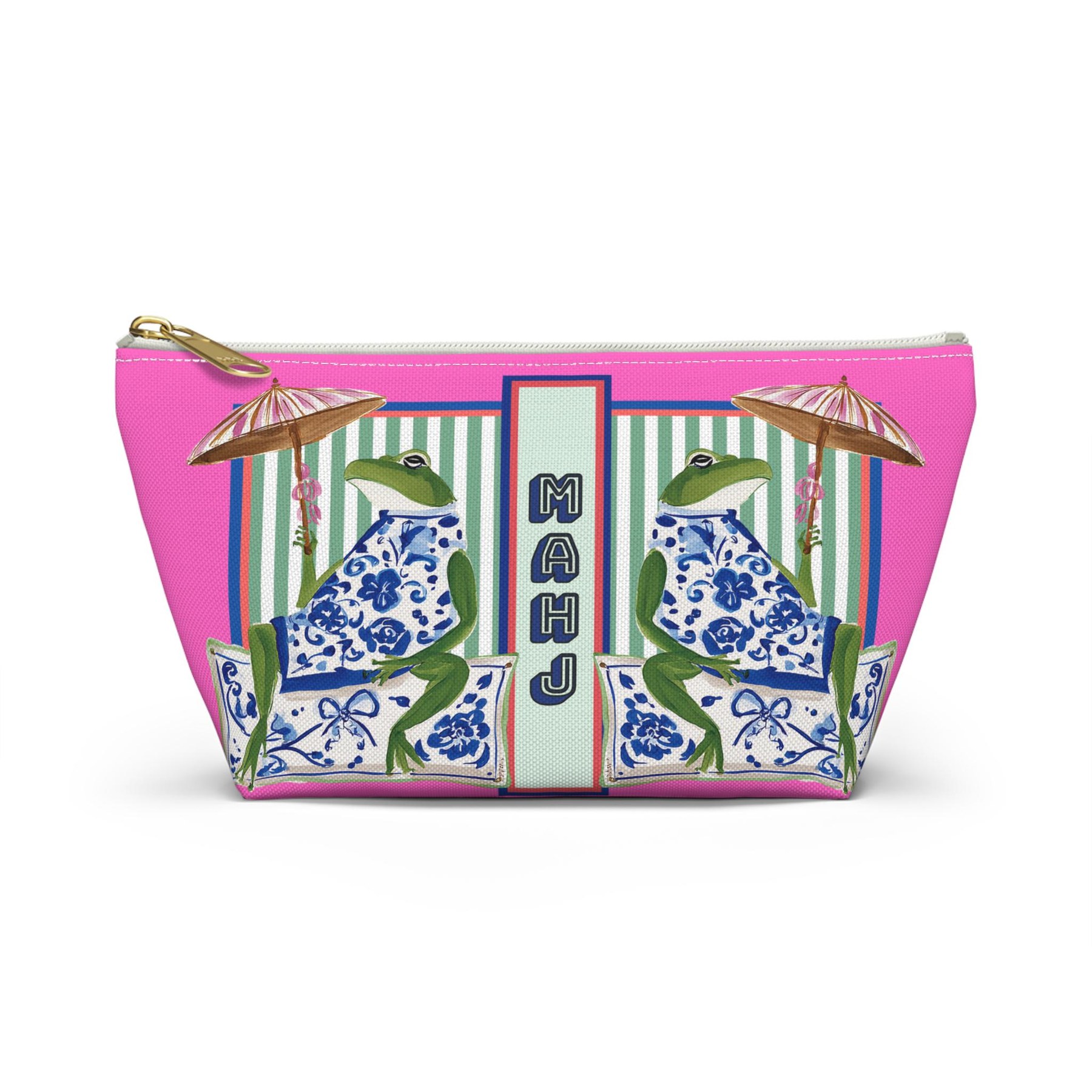 Mahjong Tile Bag with Chinoiserie Frog, view 12