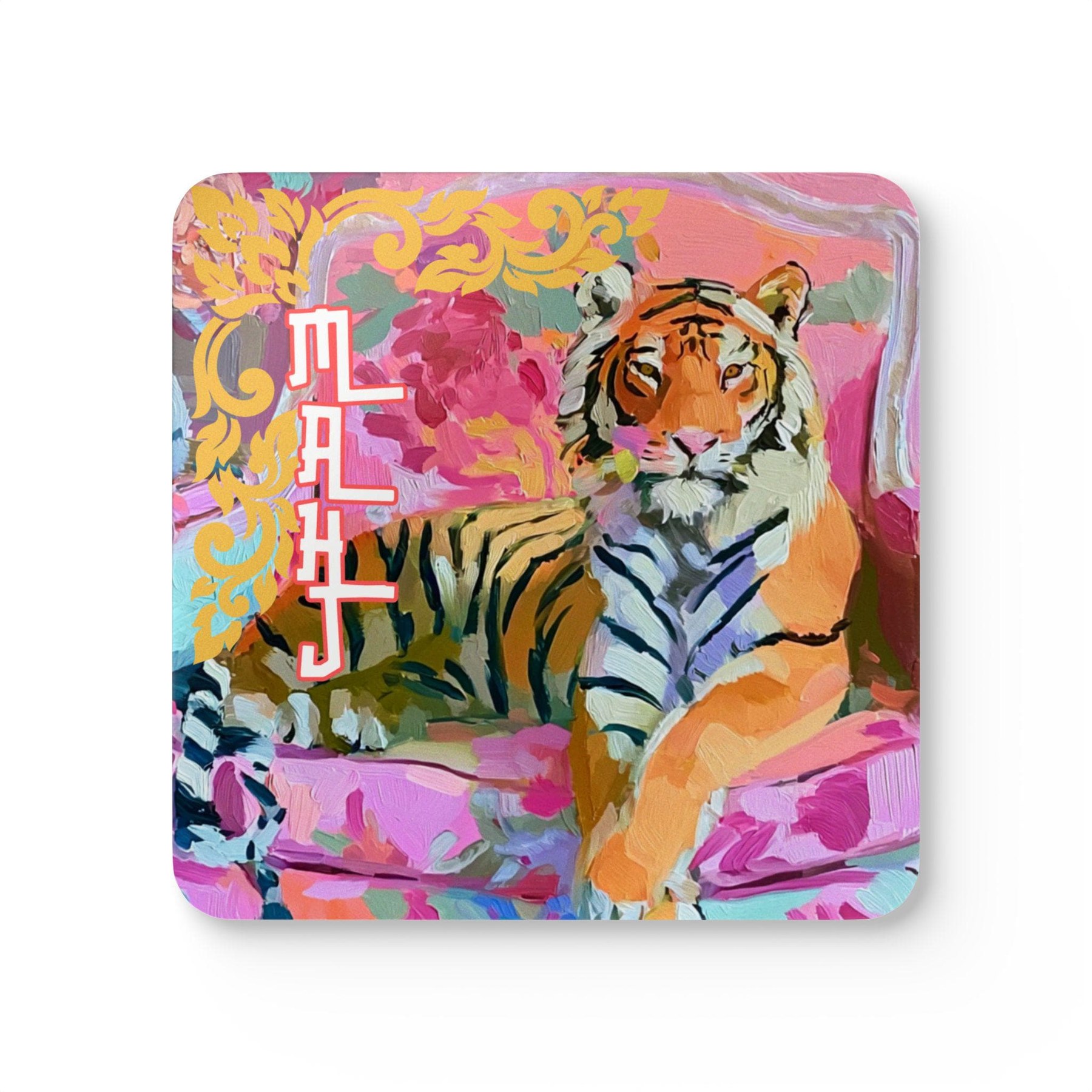 Mahjong Tiger Coaster Set of Four