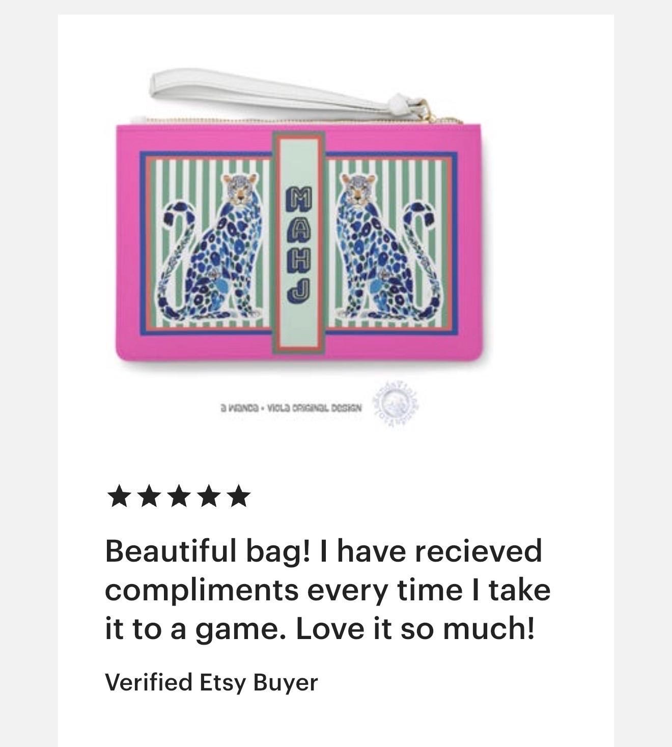 Mahjong Card Clutch with Blue Chinoiserie Cheetah, view 8