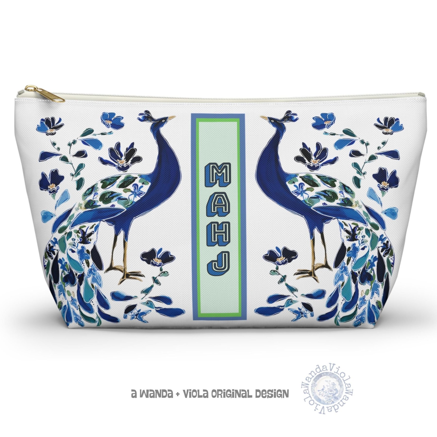 Mahjong Chinoiserie Bird Bam Peacock Tile Bag