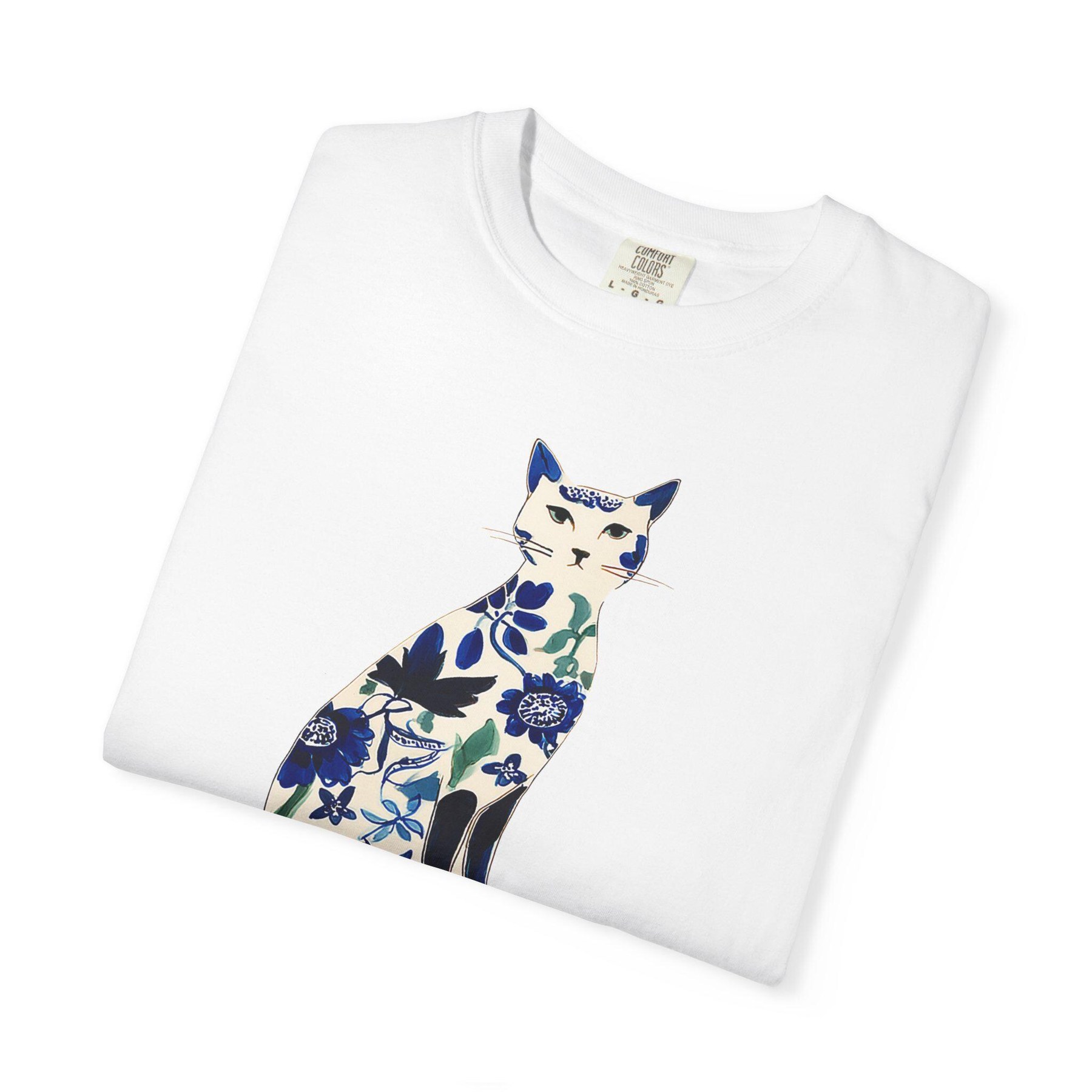 Mahjong "MeowJong" Chinoiserie Cat Comfort Colorsโข T-Shirt, view 8