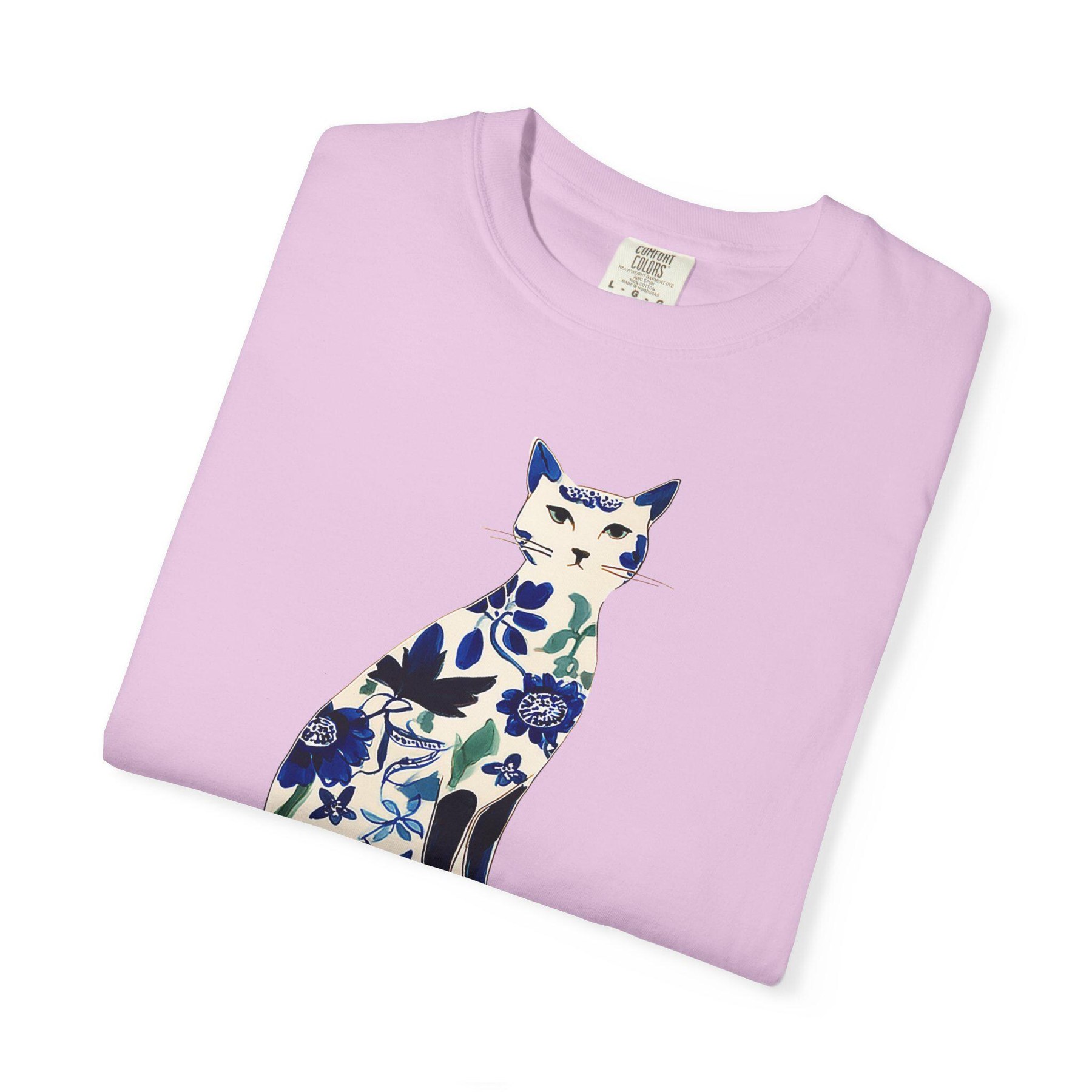 Mahjong "MeowJong" Chinoiserie Cat Comfort Colorsโข T-Shirt, view 10