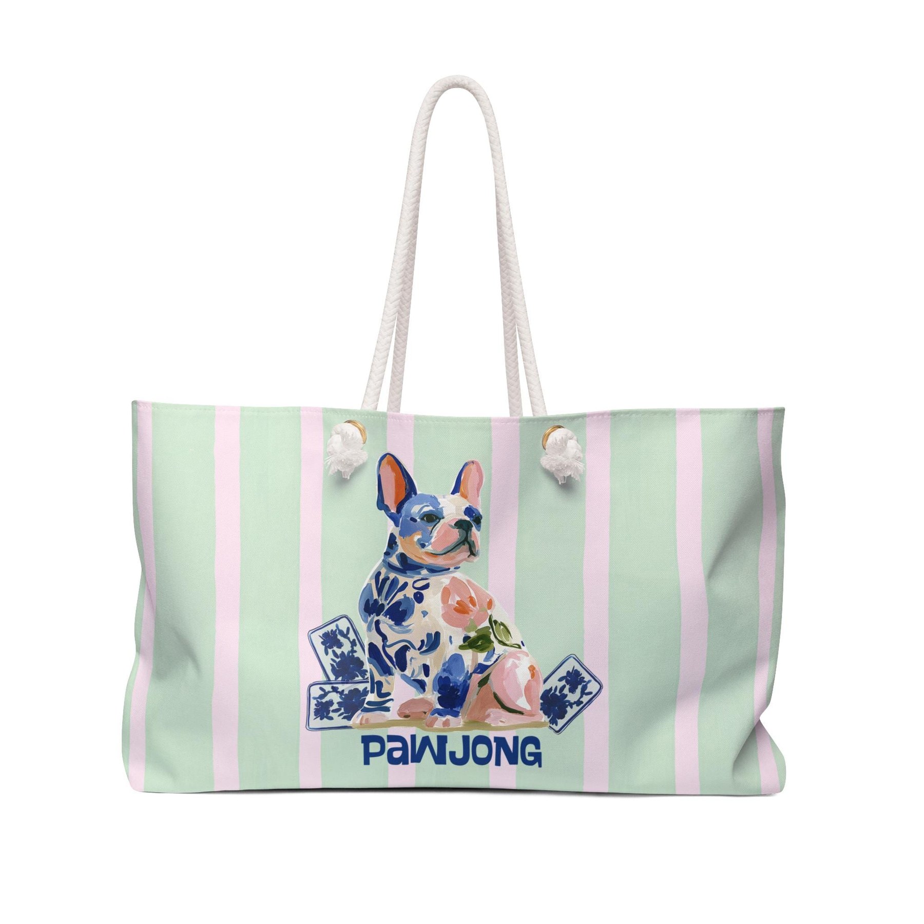 Mahjong French Bulldog "Pawjong" Weekender Bag
