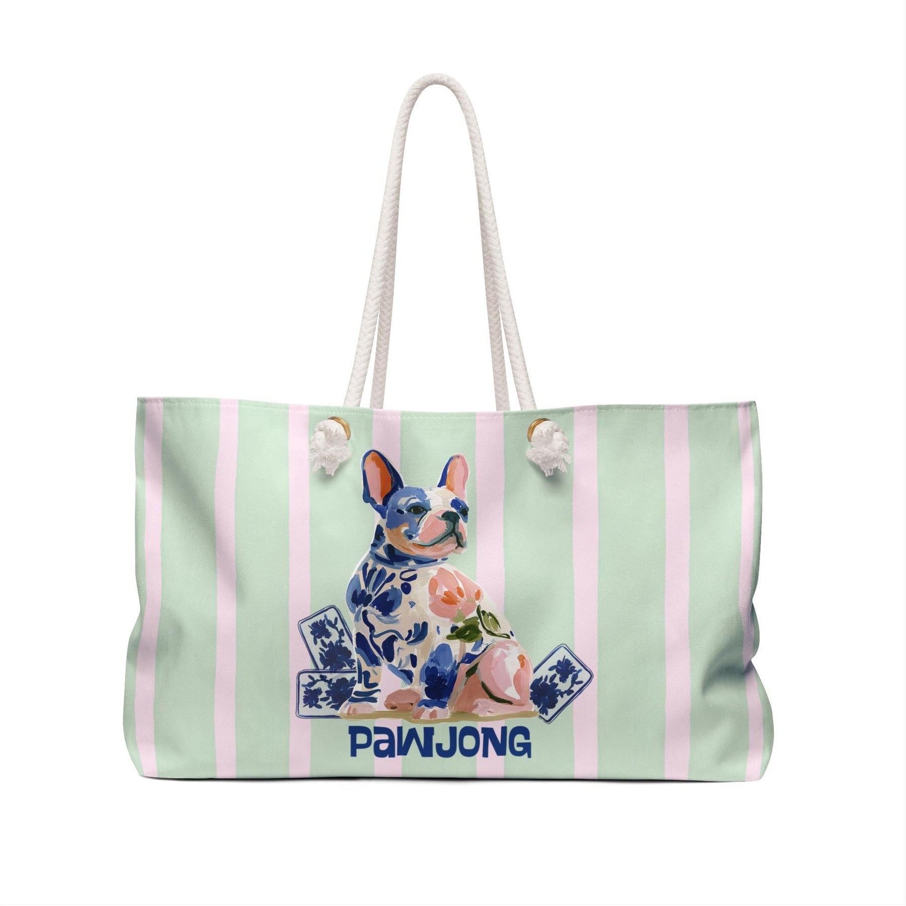 Mahjong French Bulldog "Pawjong" Weekender Bag, view 3