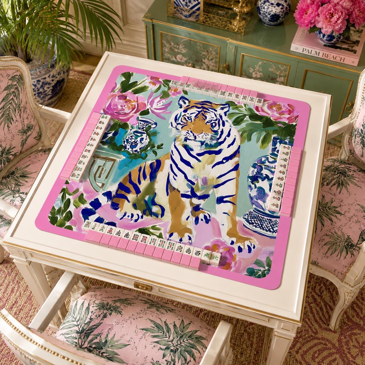 Mahjong Chinoiserie Tiger Game Mat, view 2