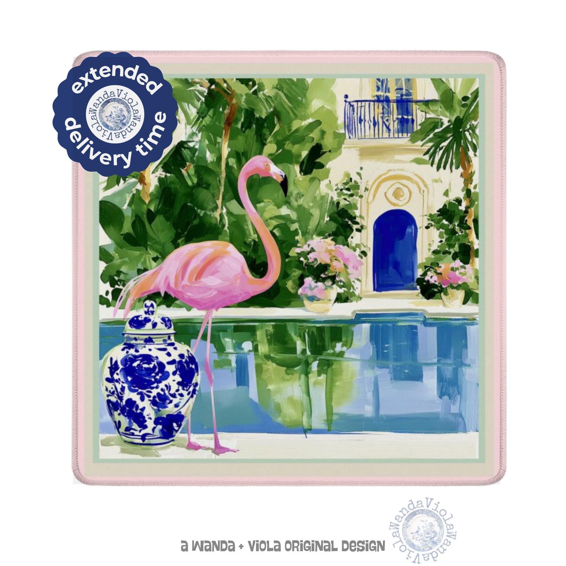 Mahjong Flamingo Game Mat