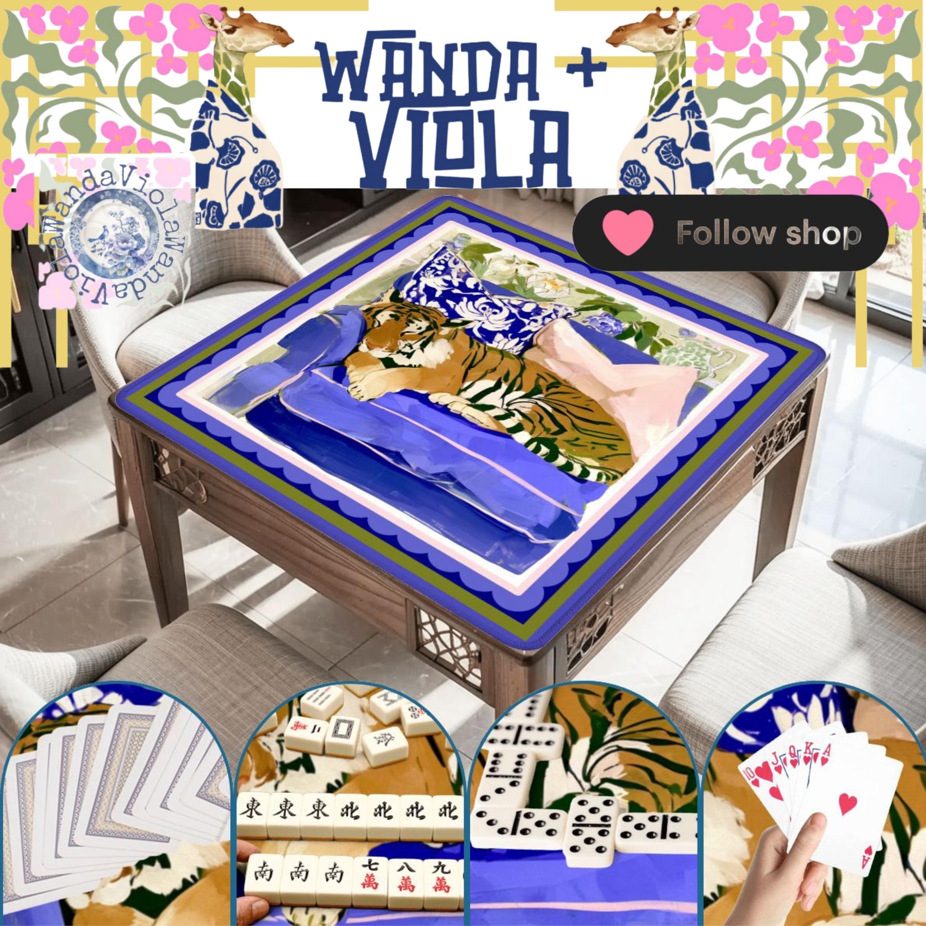 Mahjong Sleeping Tiger Game Mat, view 3