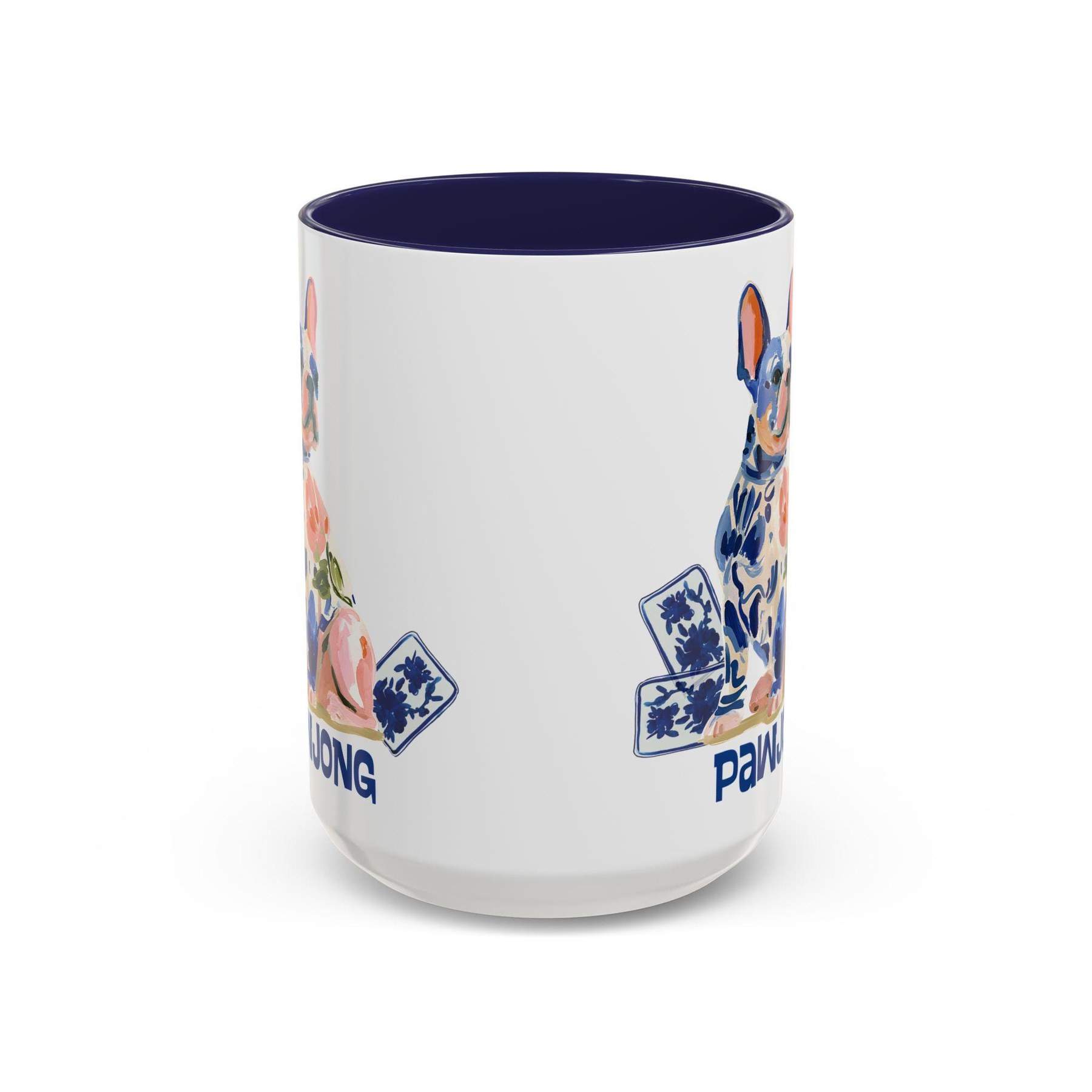 Mahjong French Bulldog "Pawjong" 15 oz. Mug, view 3