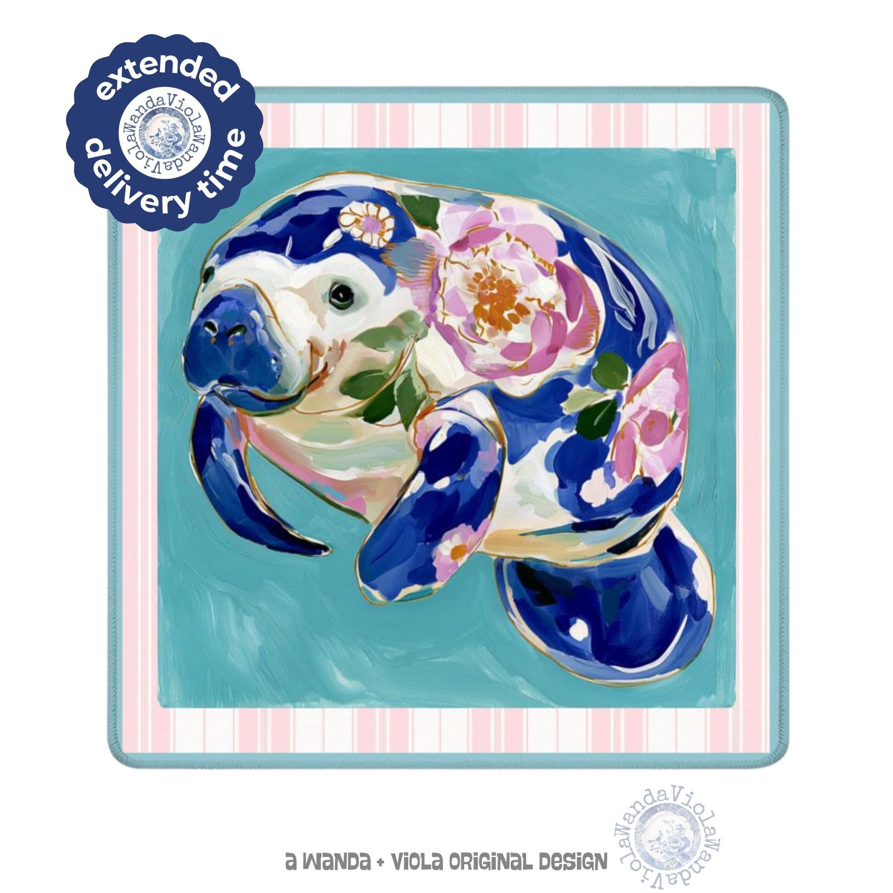 Mahjong Chinoiserie Manatee Game Mat