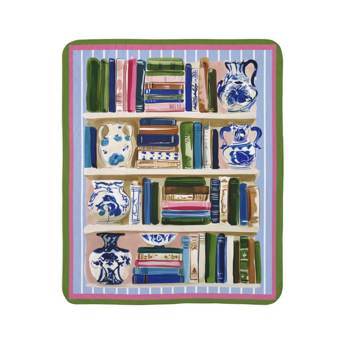 Book Lover Bookcase Sherpa Throw Blanket, view 3