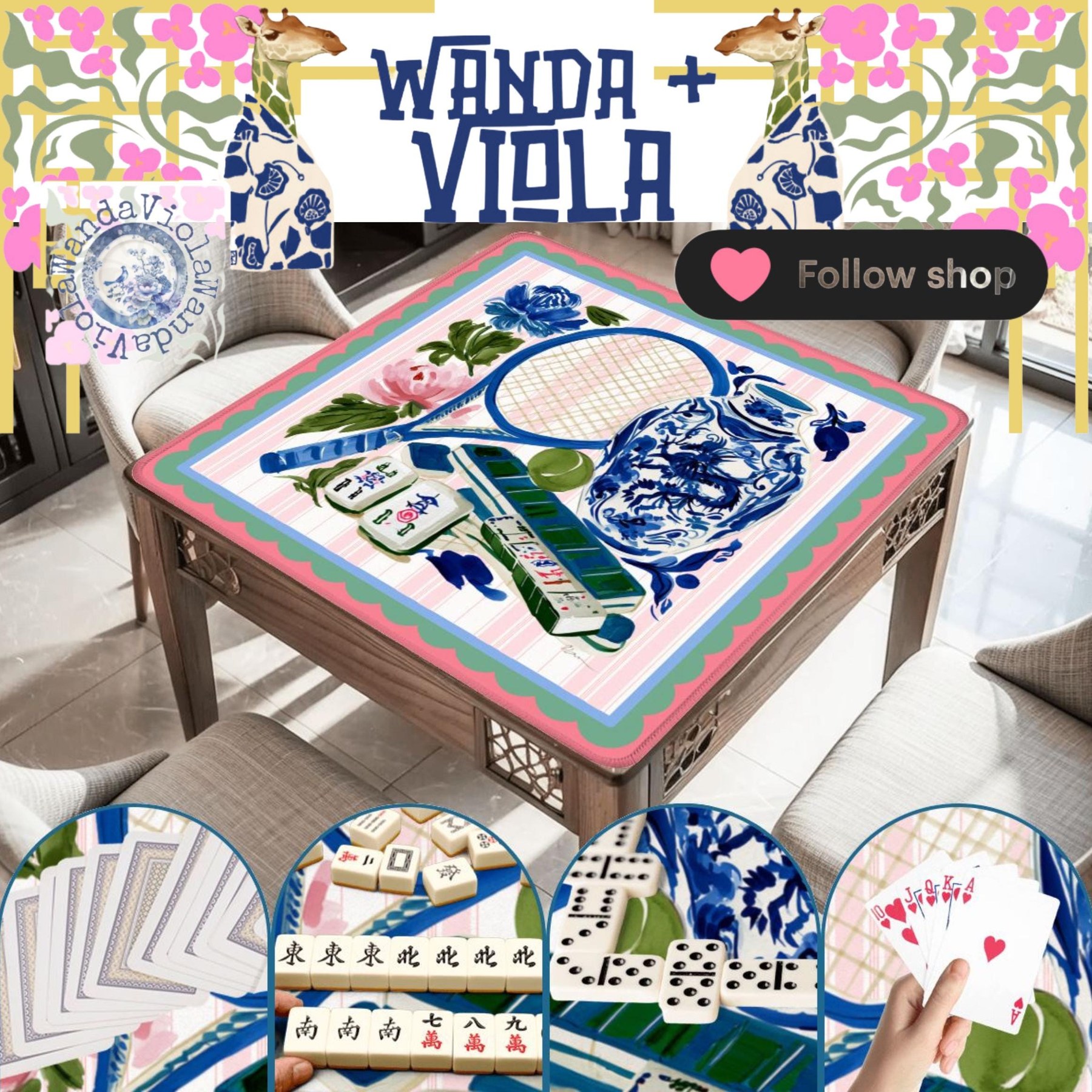Mahjong Tennis Game Mat 2, view 4