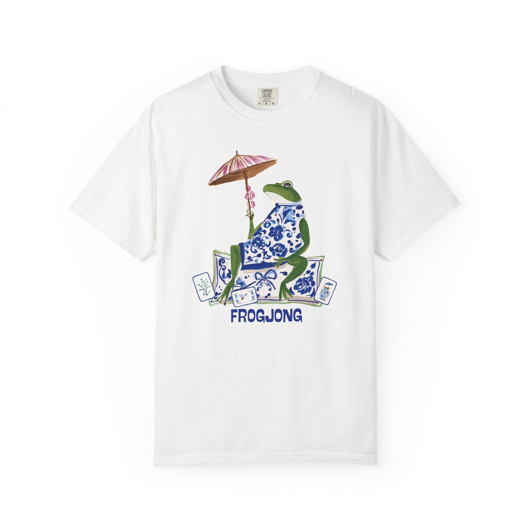 Mahjong Chinoiserie Frog "Frogjong" Comfort Colors™ T-Shirt, view 4