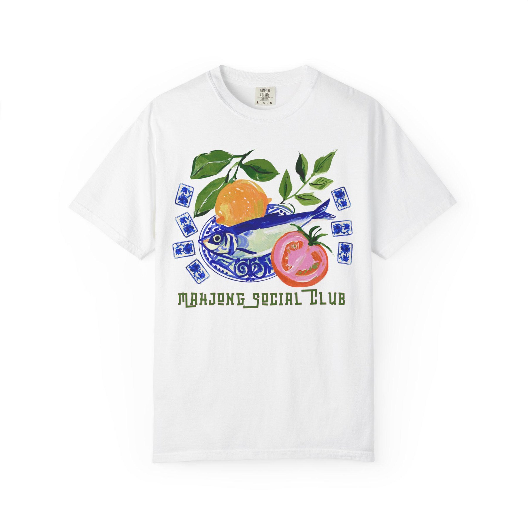 Coastal "Mahjong Social Club" Comfort Colors™ T-Shirt, view 6